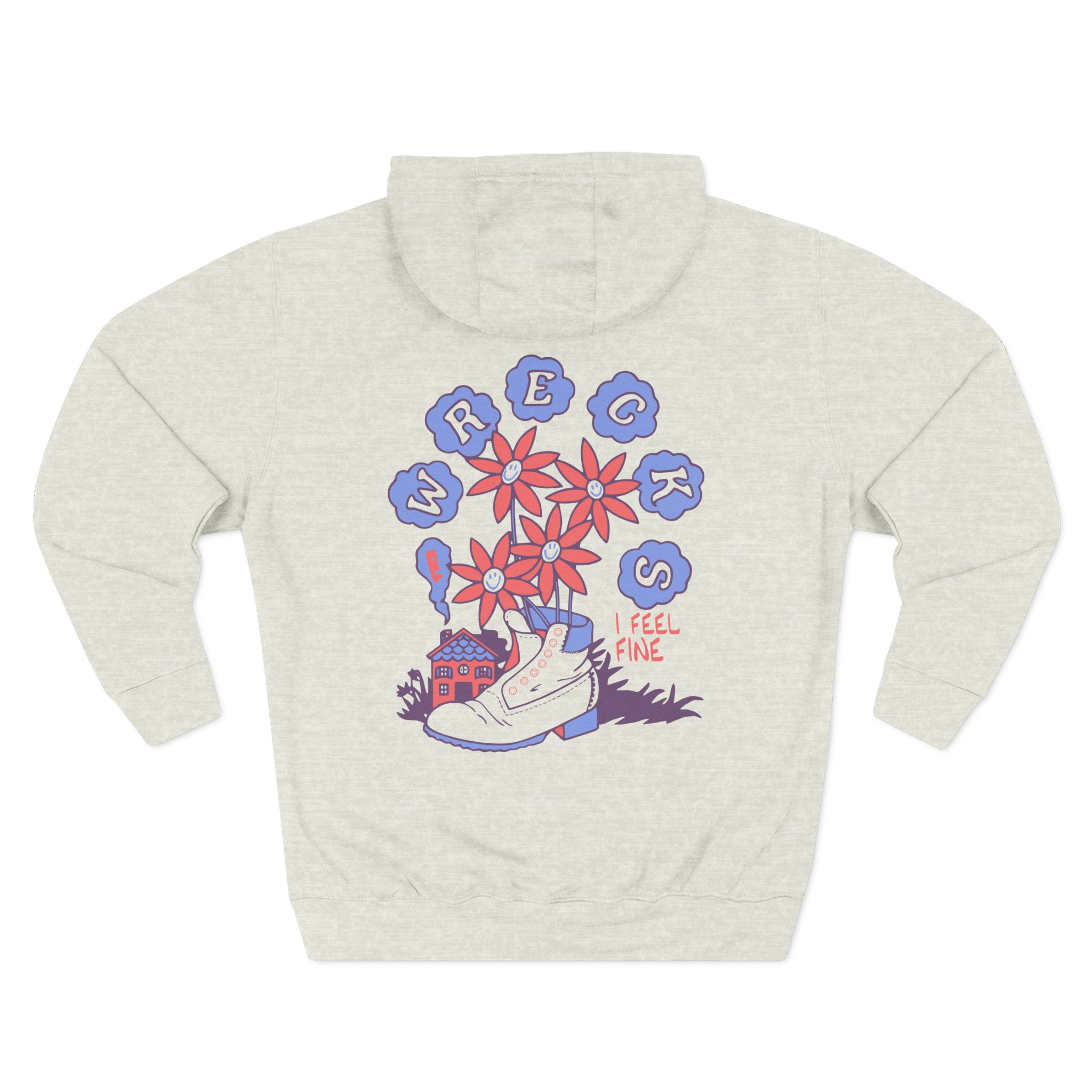 The Wrecks Floral Three-Panel Fleece Hoodie