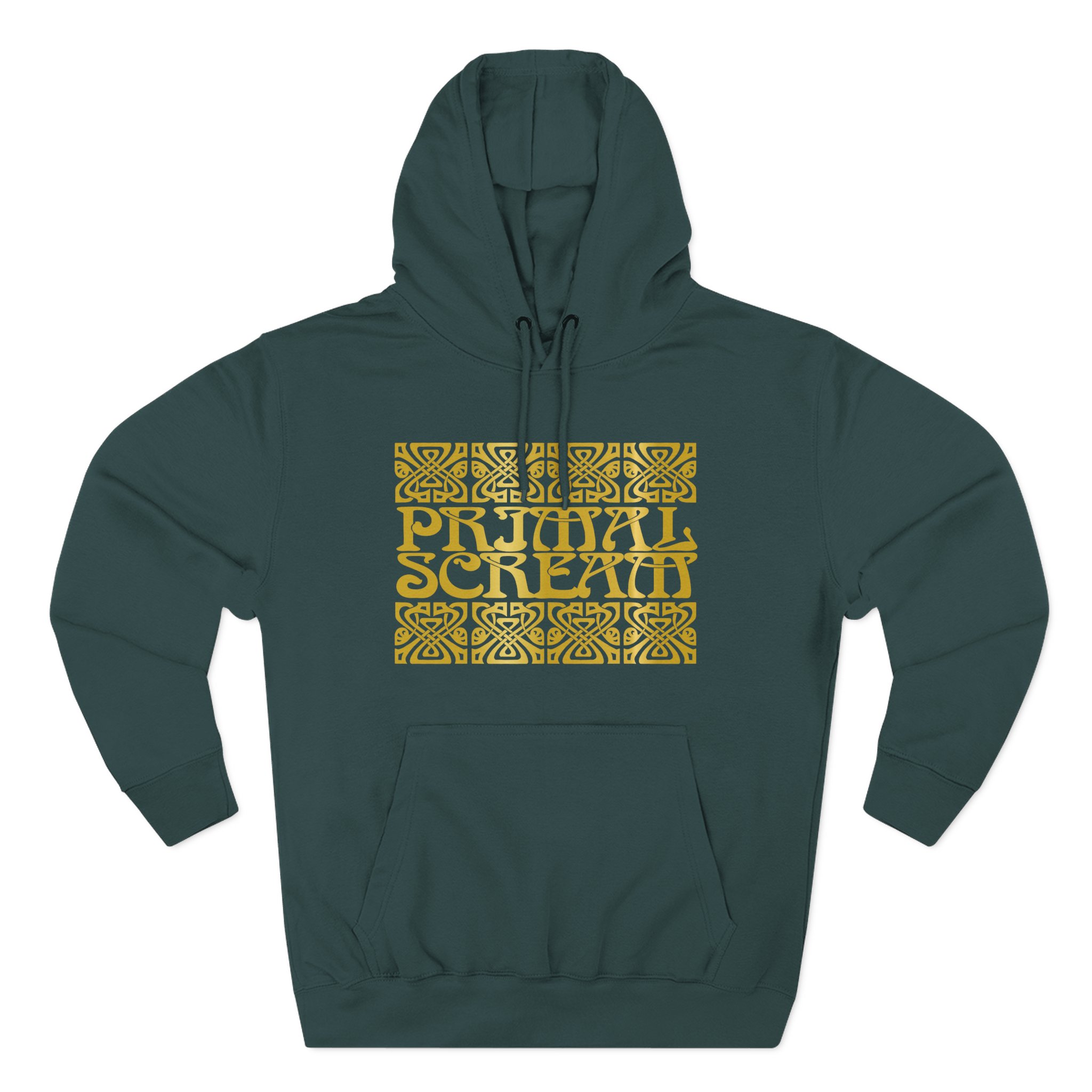 Primal Scream Black & Gold Deco Three-Panel Fleece Hoodie