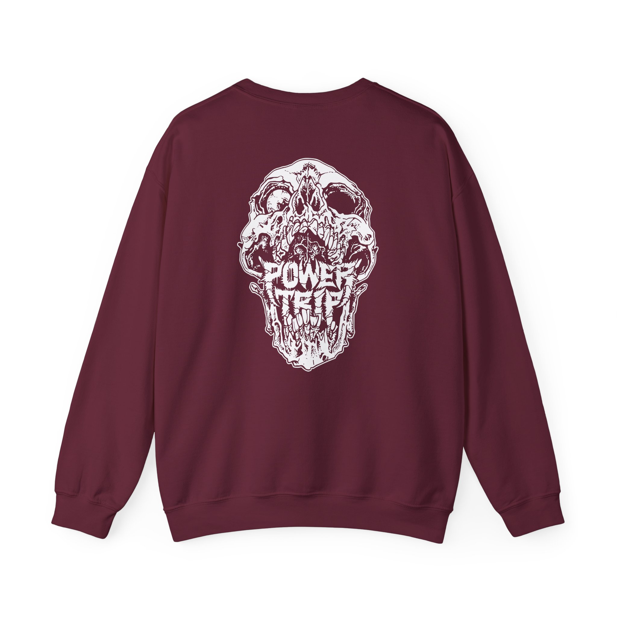 Power Trip Skull Unisex Heavy Blendâ„¢ Crewneck Sweatshirt