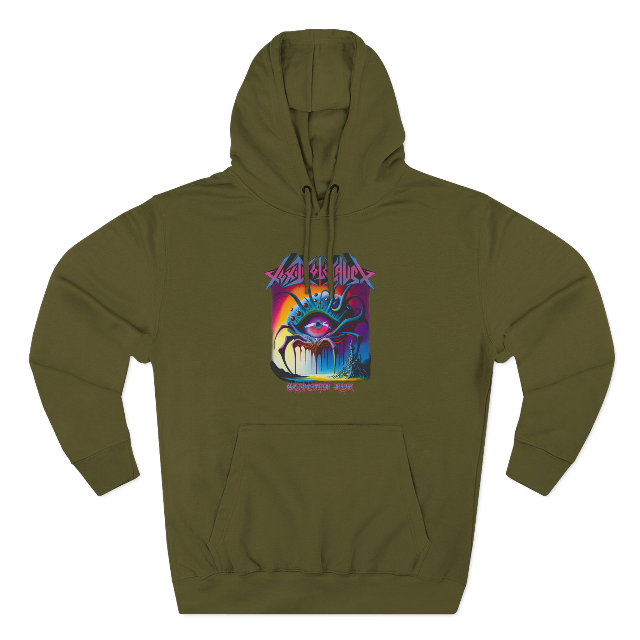 Toxic Holocaust Suicide Eye Three-Panel Fleece Hoodie