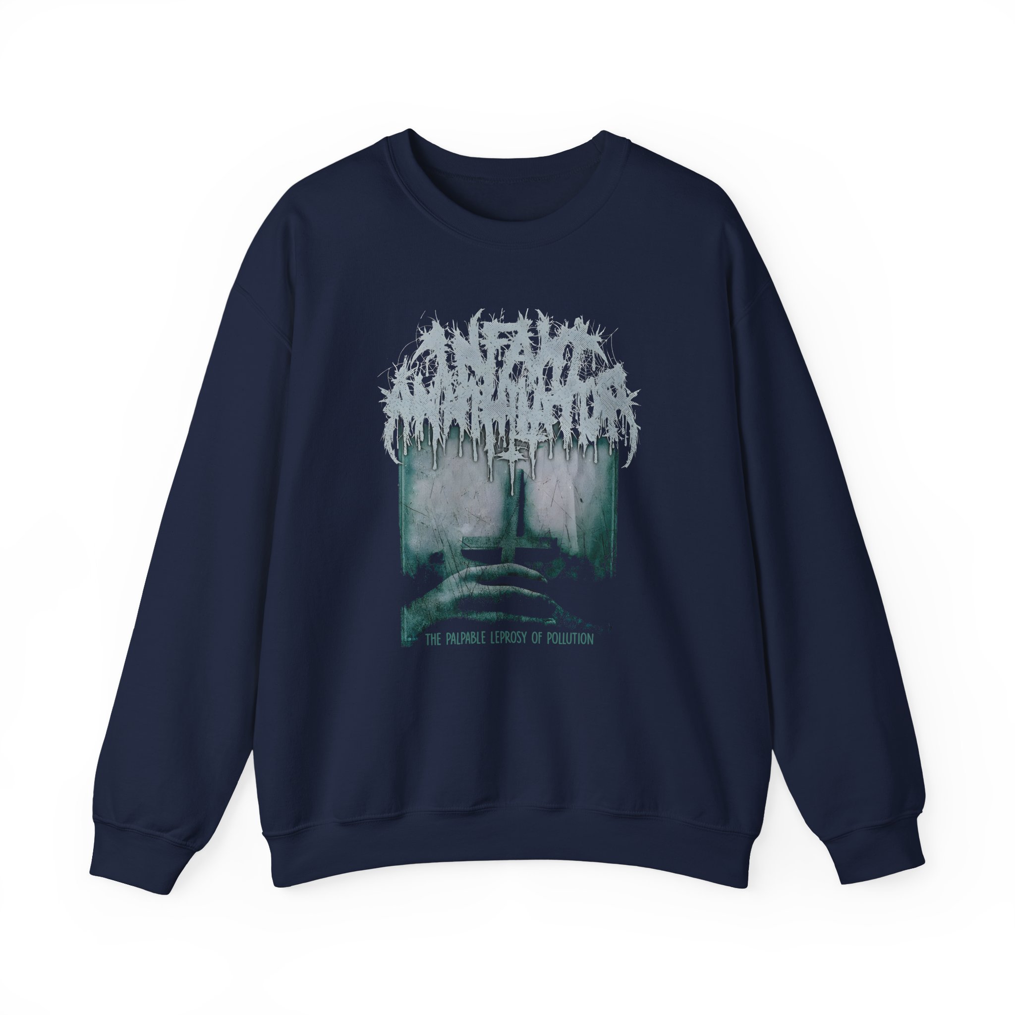 Infant Annihilator The Palpable Leprosy Of Pollution Unisex Heavy Blendâ„¢ Crewneck Sweatshirt