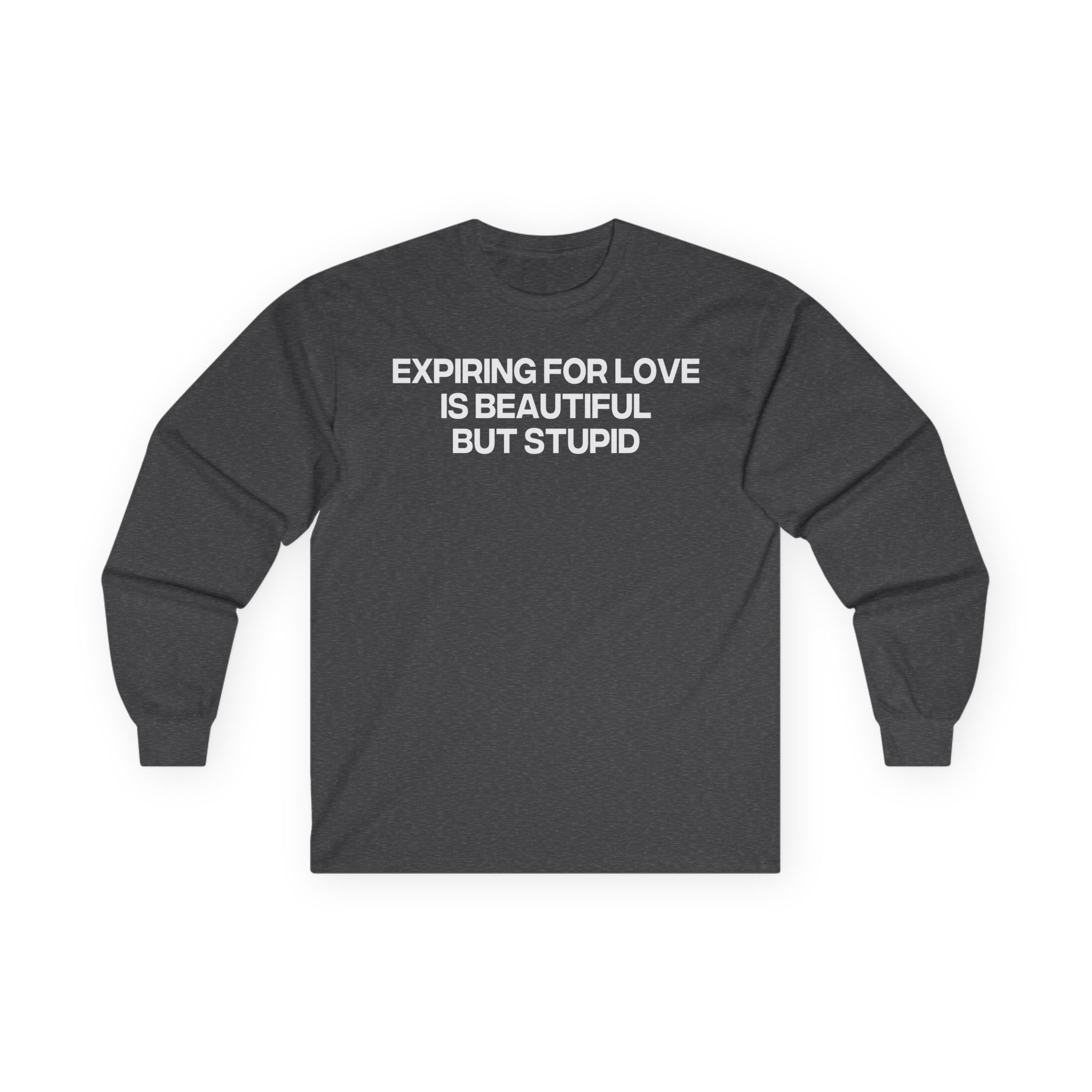 Jenny Holzer Expiring for Love is Beautiful but Stupid Unisex Ultra Cotton Long Sleeve Tee