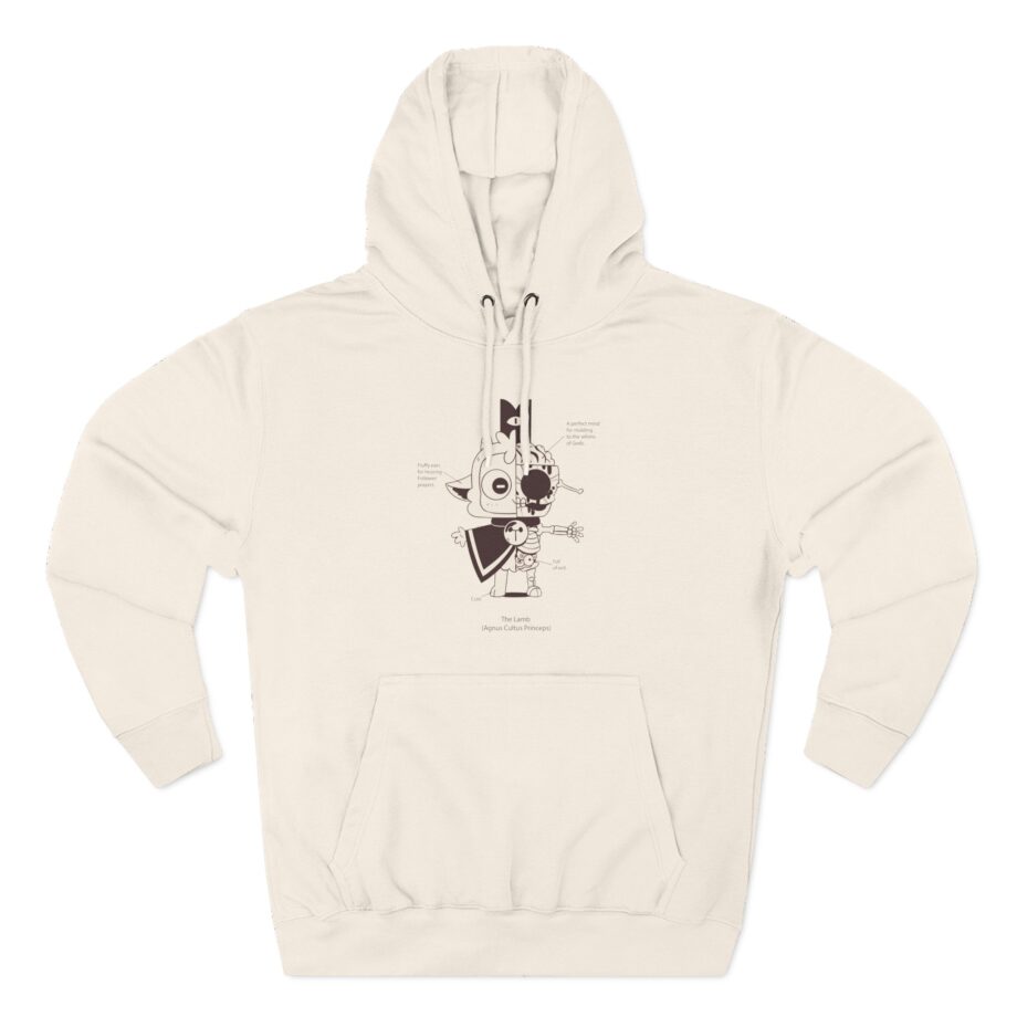 Cult of the Lamb Anatomy of the Lamb Three-Panel Fleece Hoodie