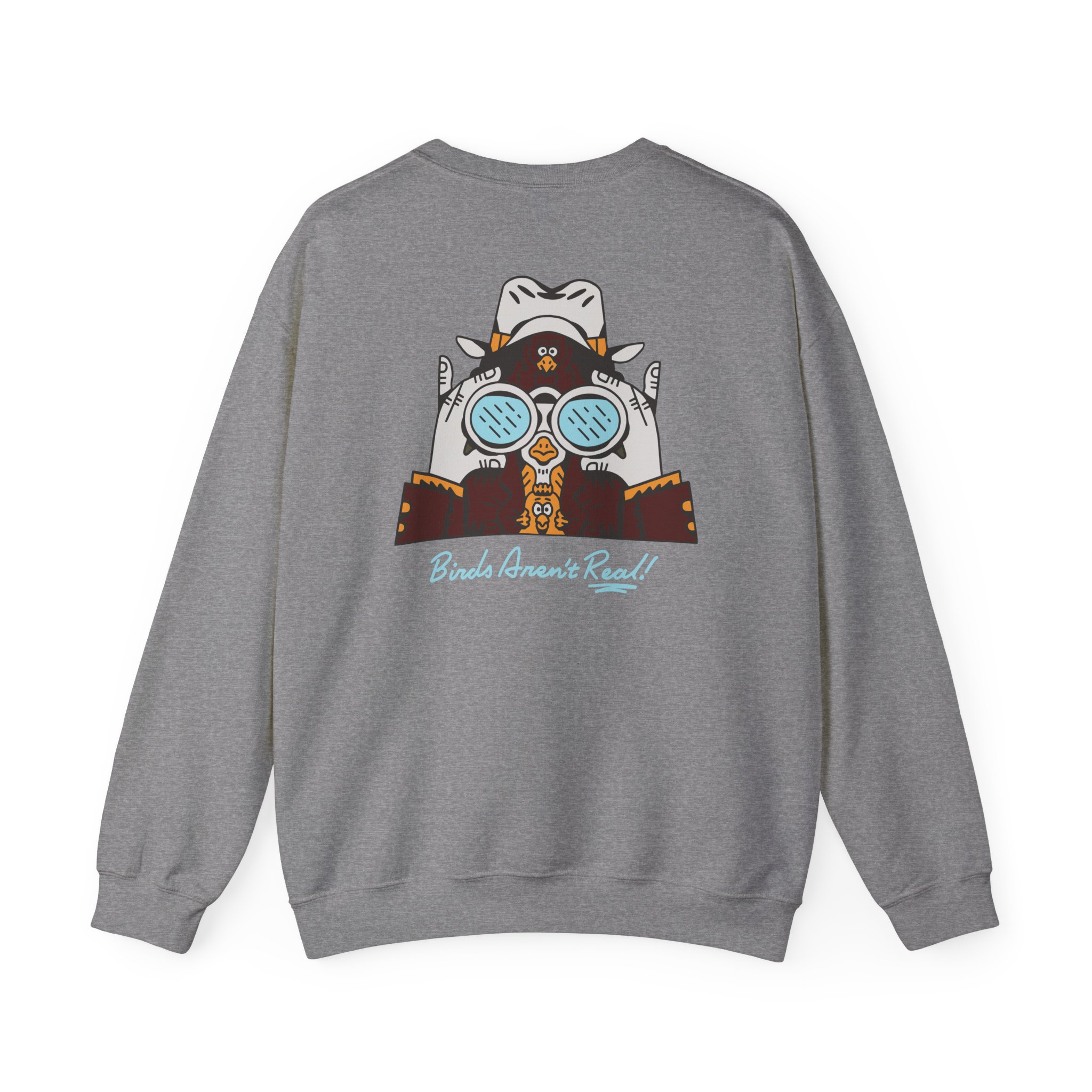 Birds Arent Real Trench Coat Hemp Unisex Heavy Blendâ„¢ Crewneck Sweatshirt