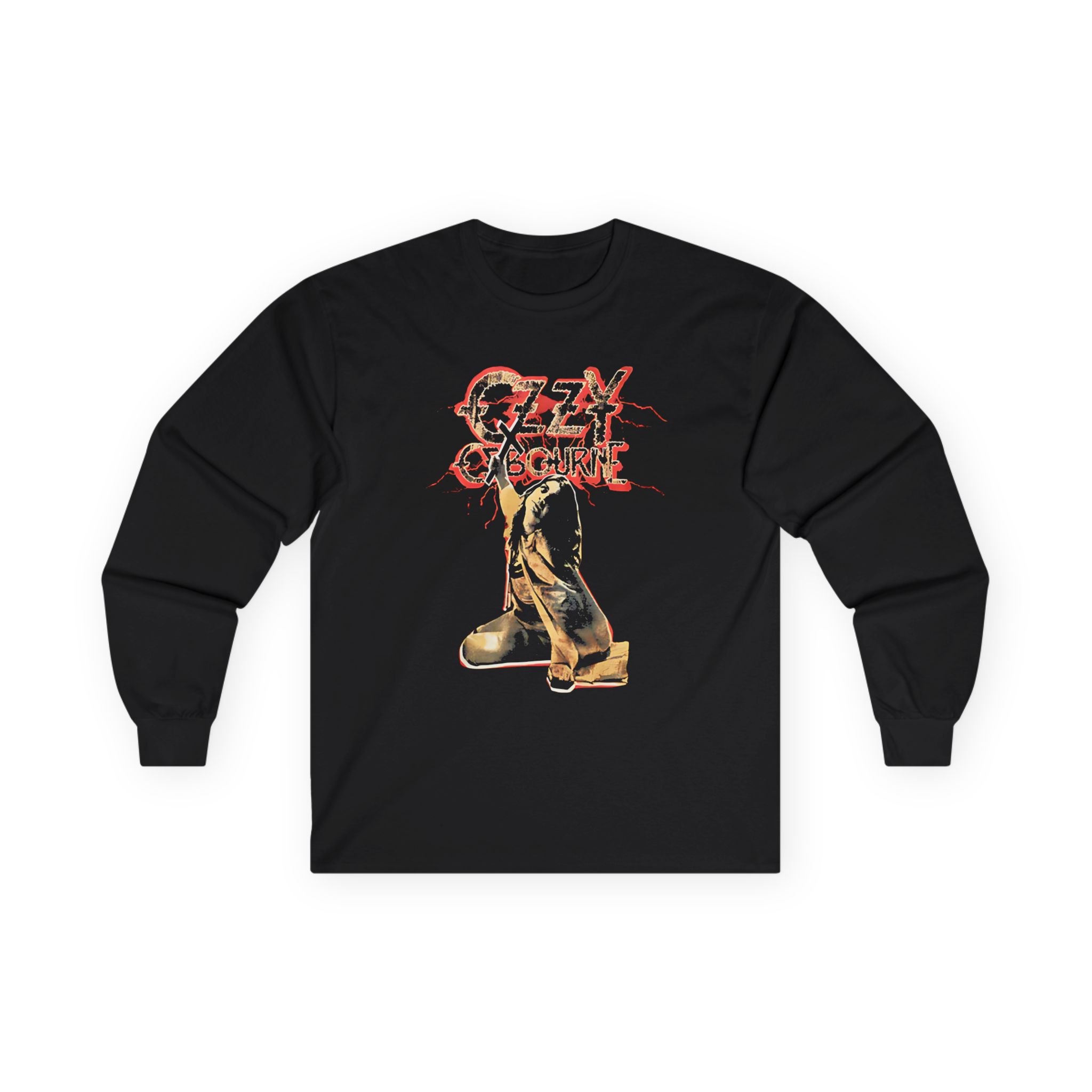 Ozzy Osbourne Red Lightning Tourback Unisex Ultra Cotton Long Sleeve Tee