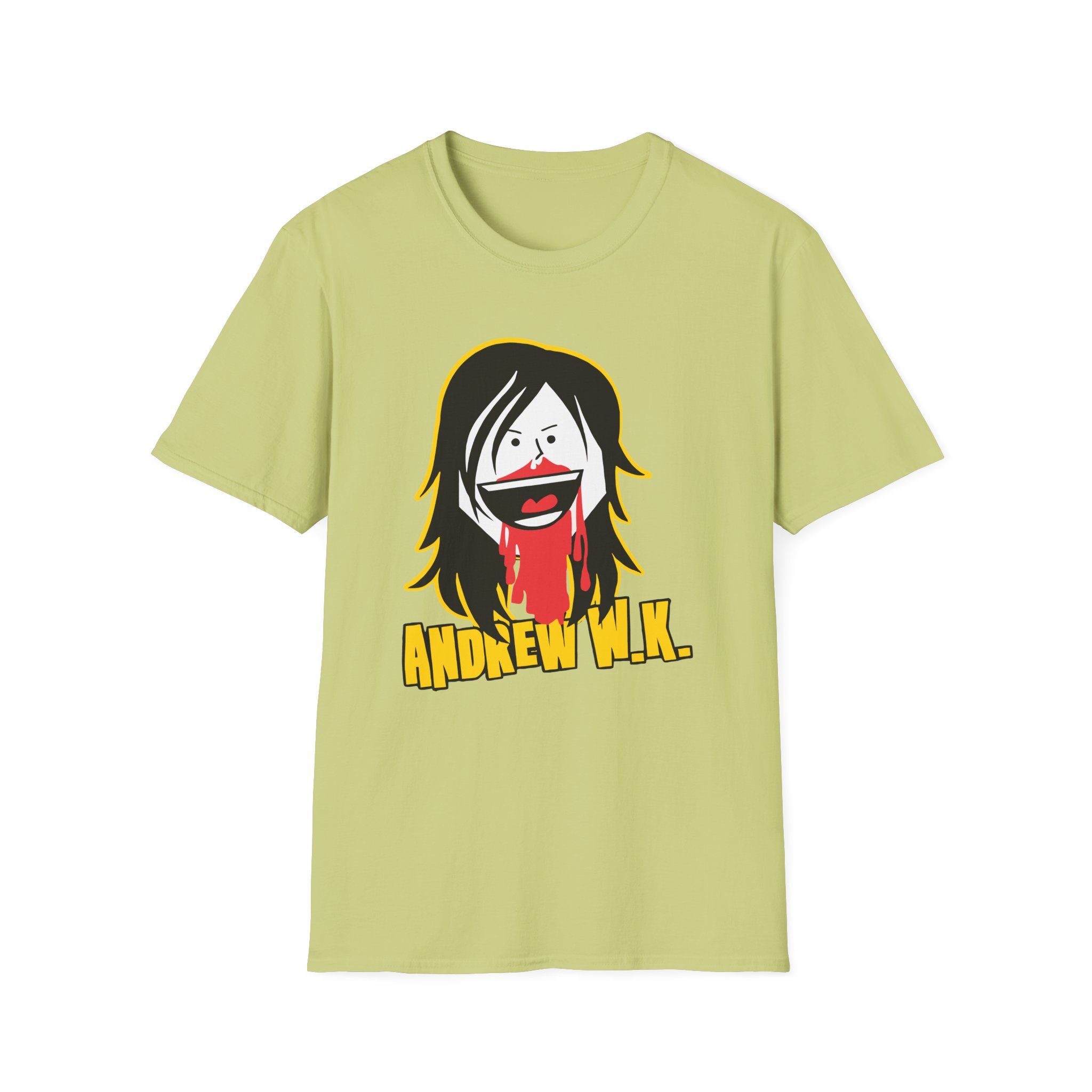 Andrew Wk Cartoon Bloody Nose Unisex Softstyle T-Shirt