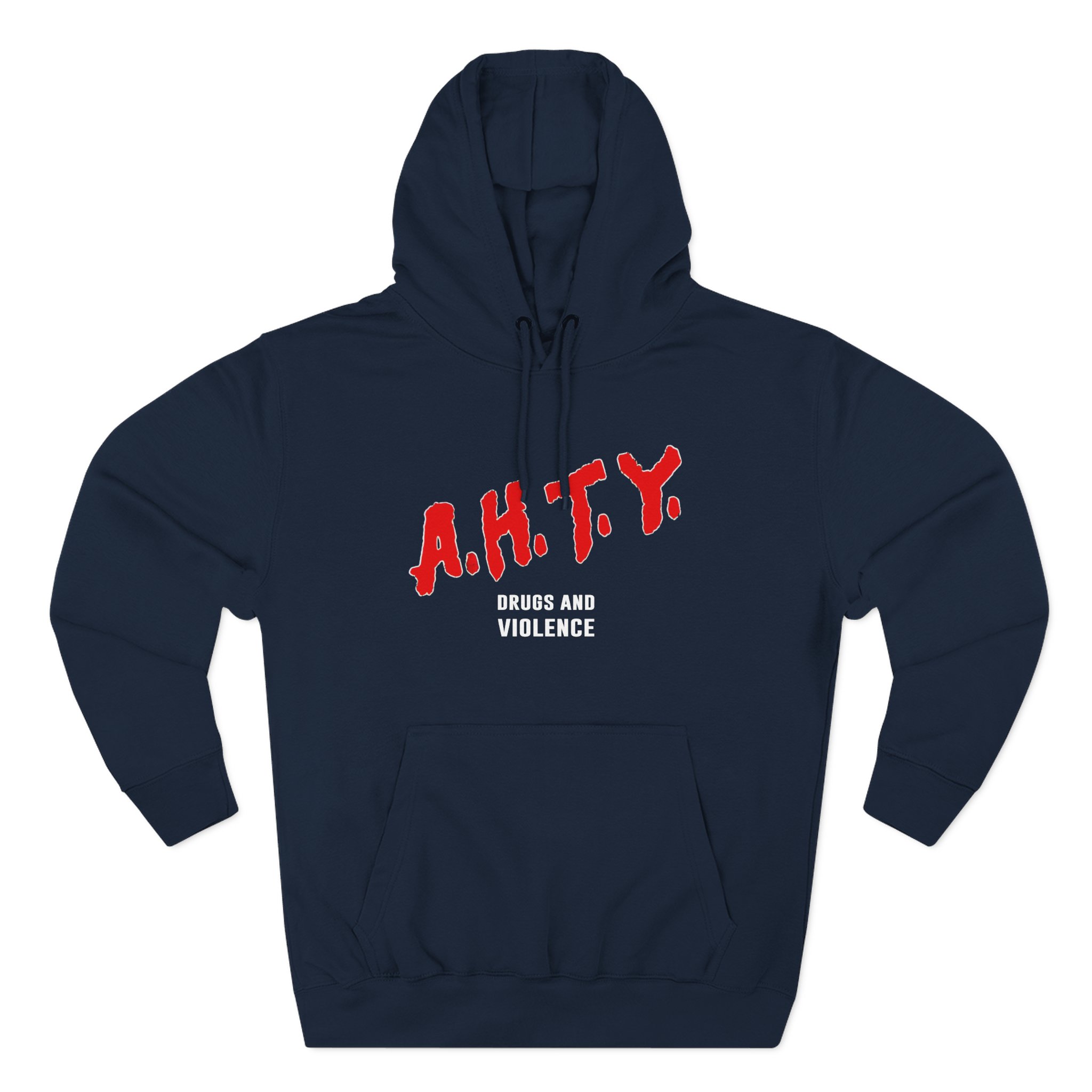 All Hail the Yeti Drugs and Violence Three-Panel Fleece Hoodie