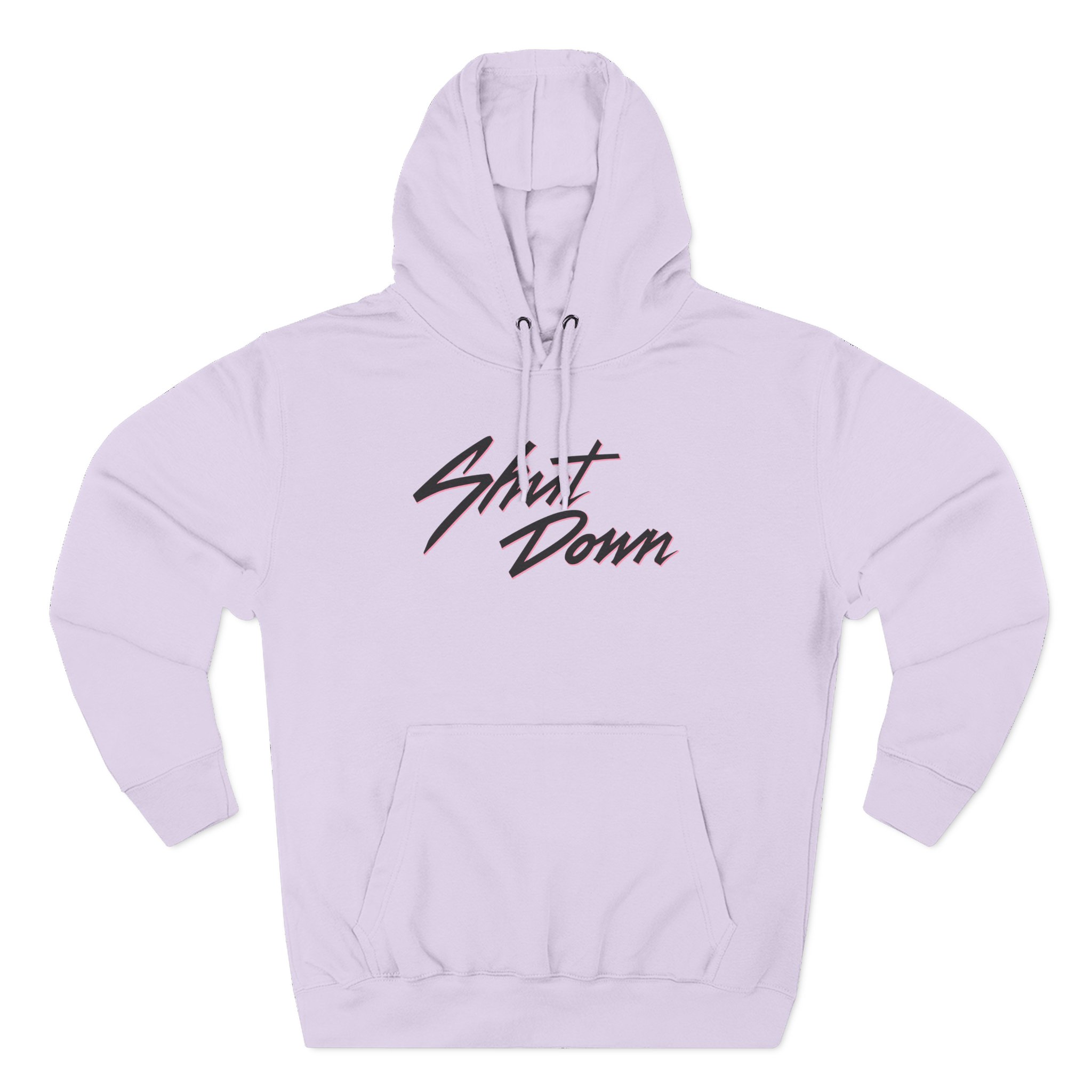 B Shut Down Three-Panel Fleece Hoodie