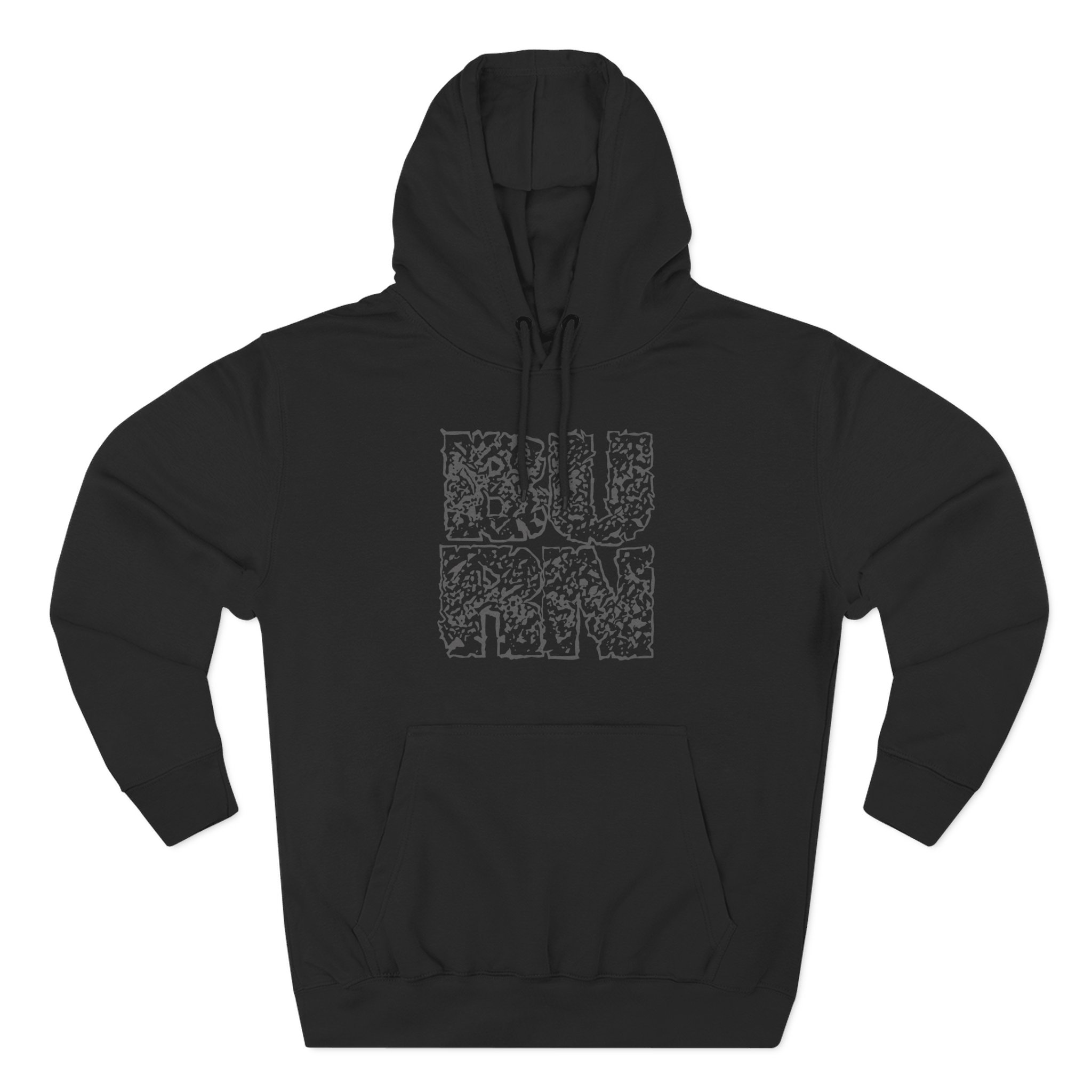 Burn Square Logo Three-Panel Fleece Hoodie
