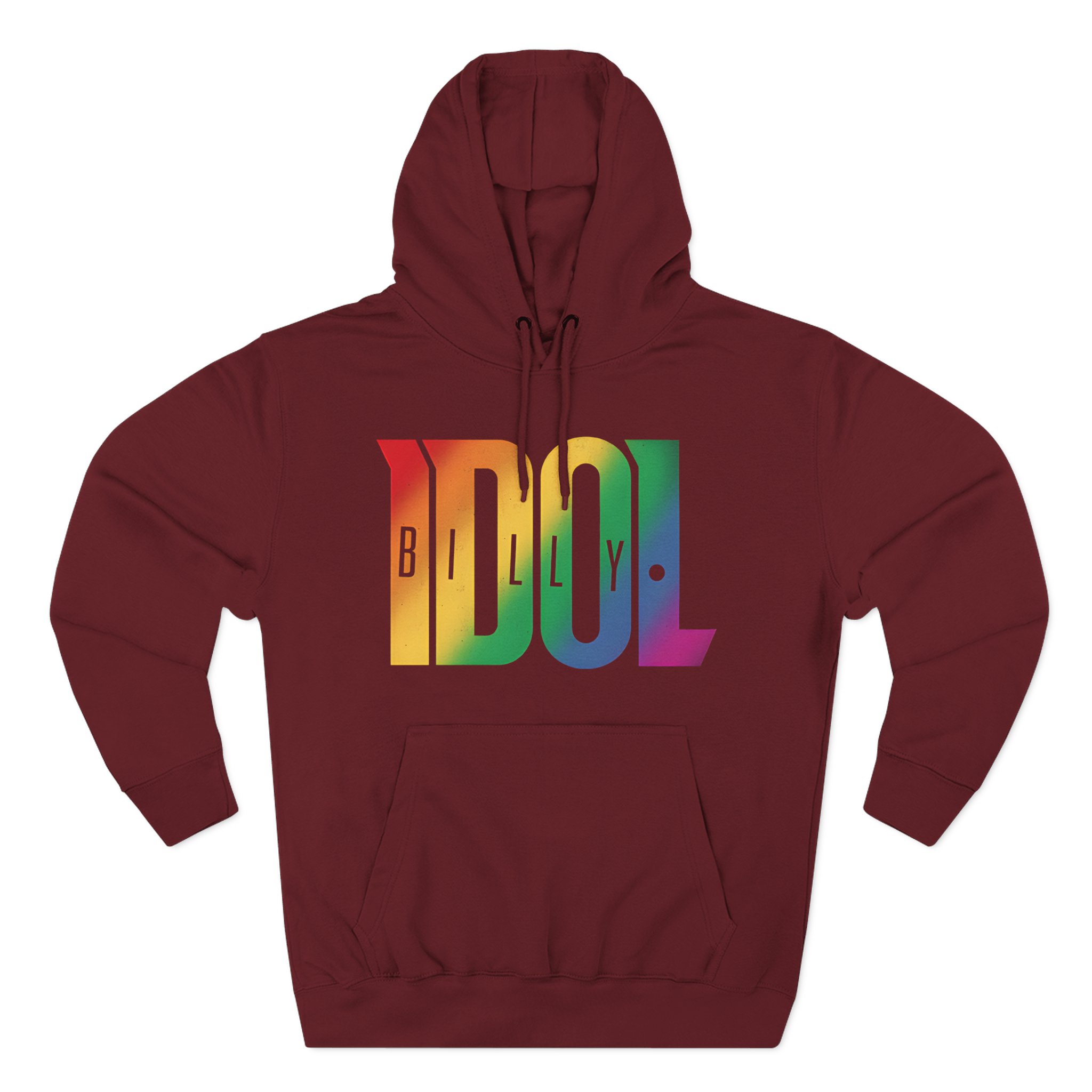 Billy Idol Black Rainbow Logo Three-Panel Fleece Hoodie