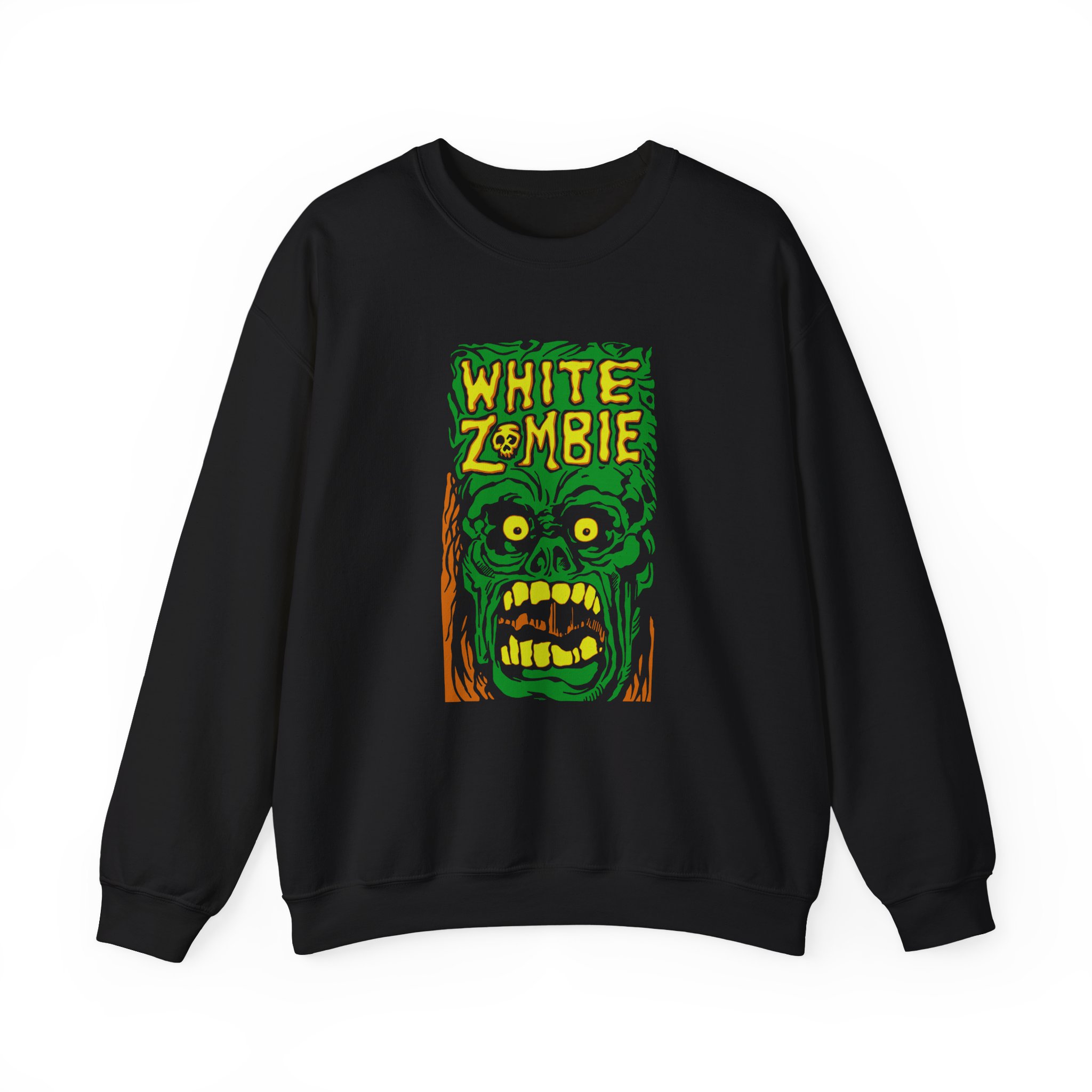 White Zombie Monster Yell Unisex Heavy Blendâ„¢ Crewneck Sweatshirt