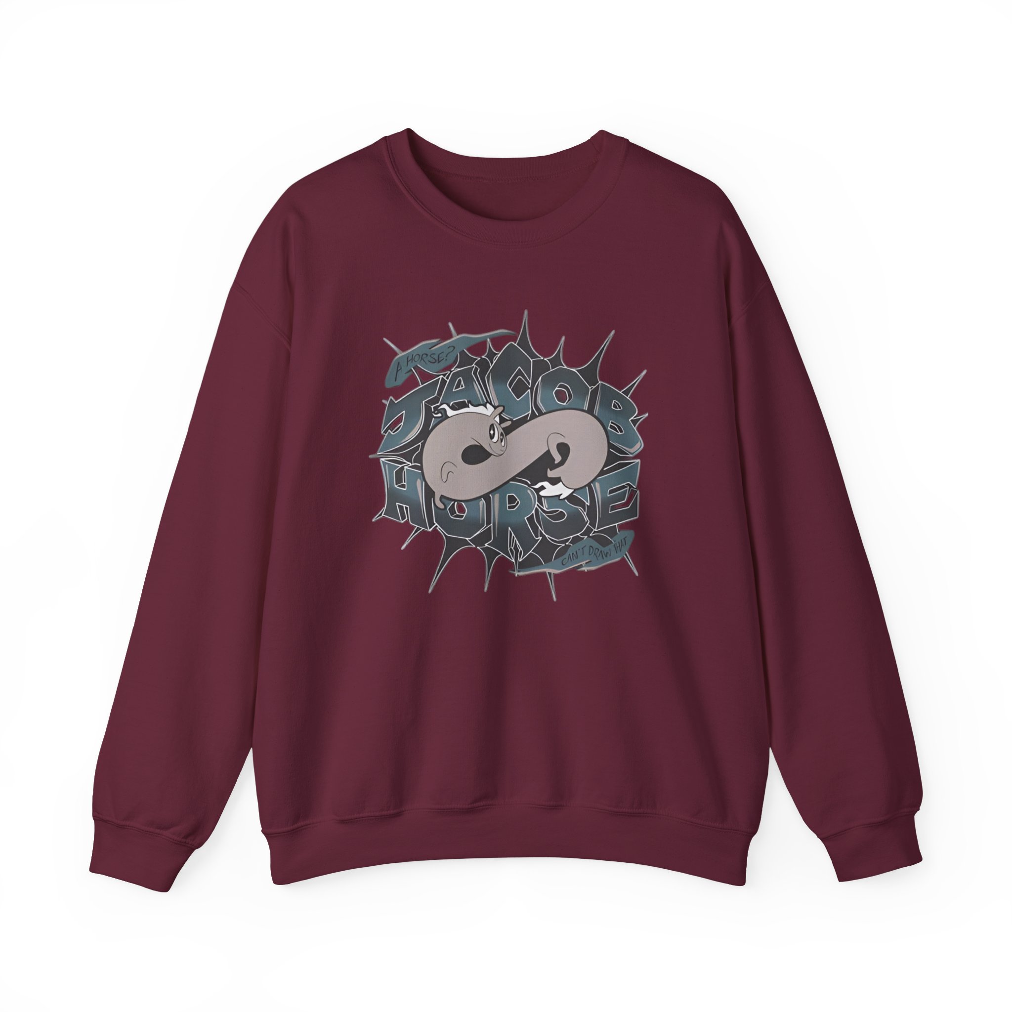 Drawfee Jacob Horse Unisex Heavy Blendâ„¢ Crewneck Sweatshirt