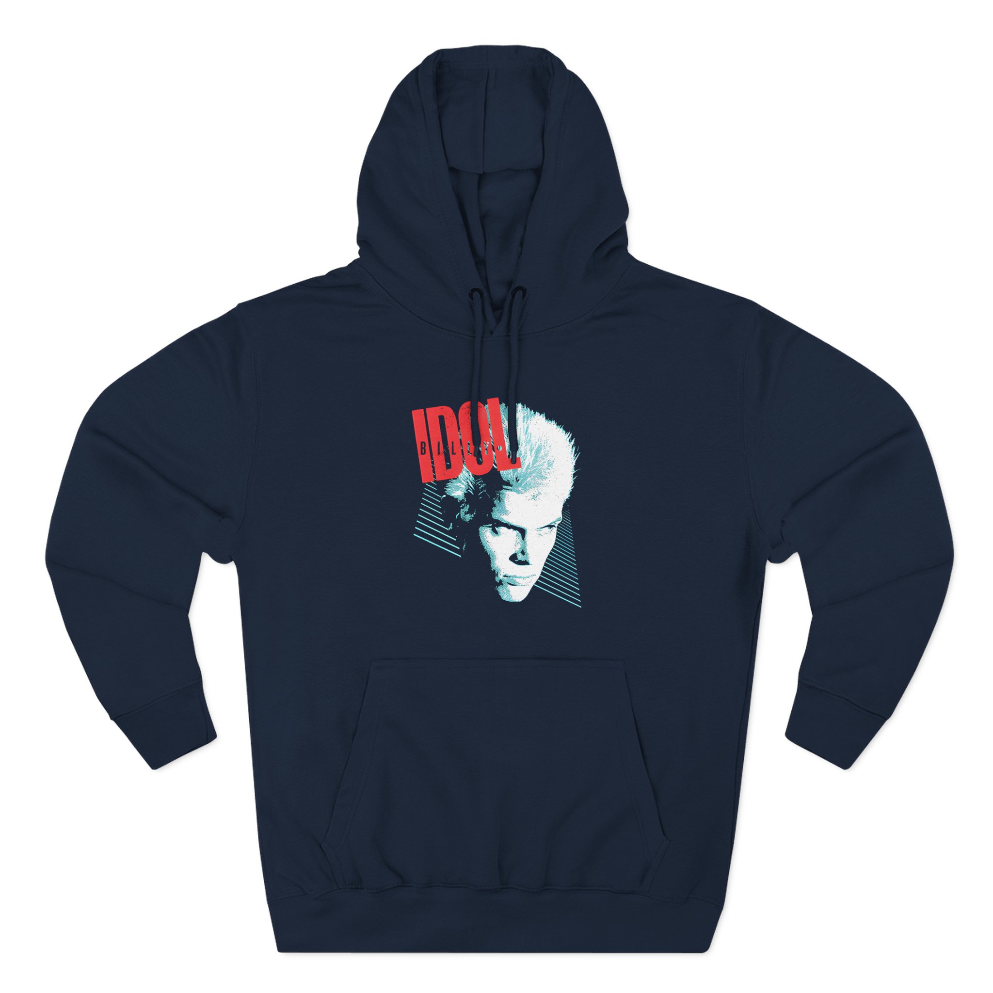 Billy Idol Face Stripes Three-Panel Fleece Hoodie