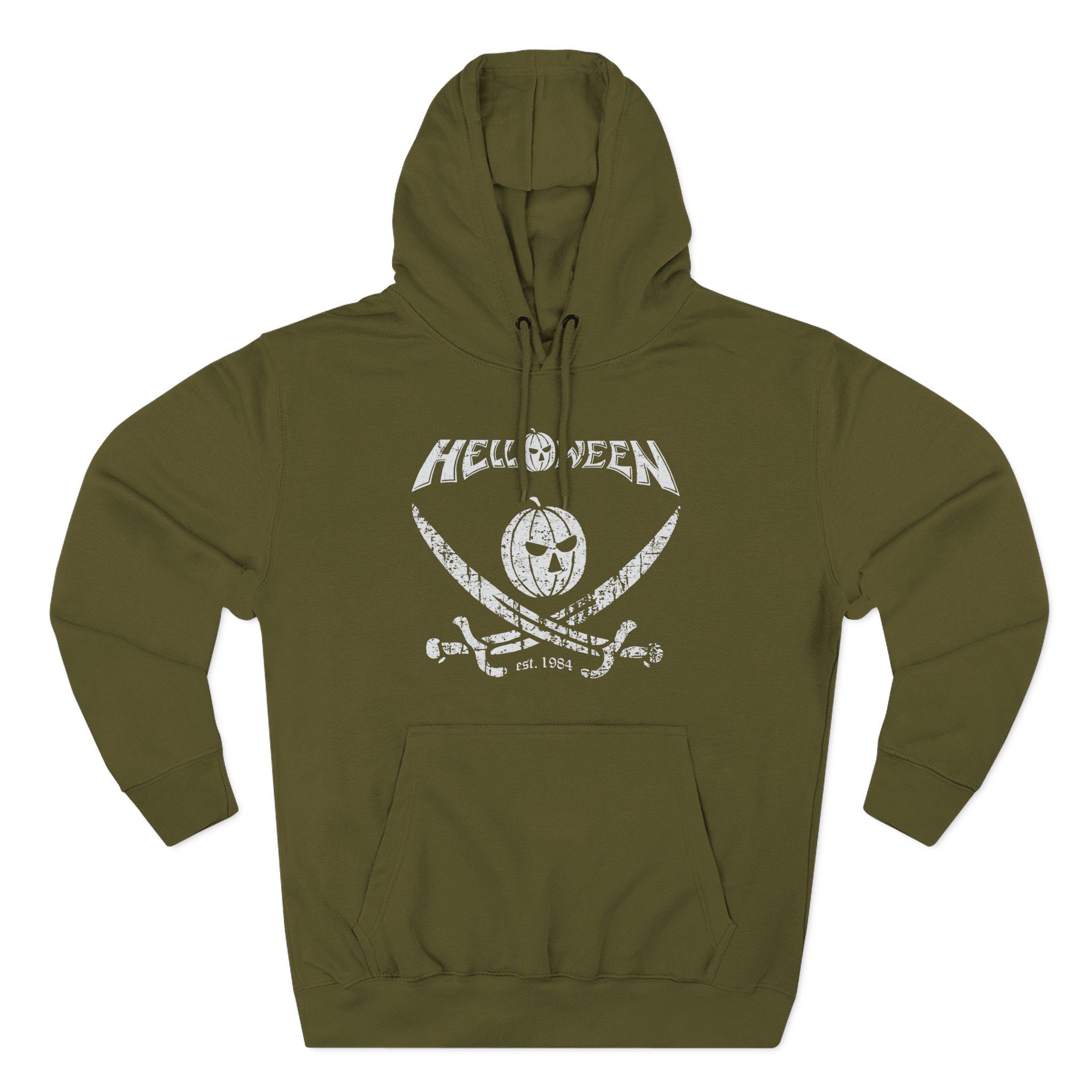 Helloween Pirate Pumpkin Three-Panel Fleece Hoodie