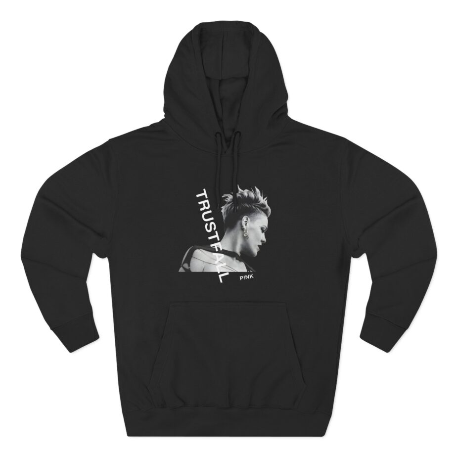 Pink Trustfall Three-Panel Fleece Hoodie