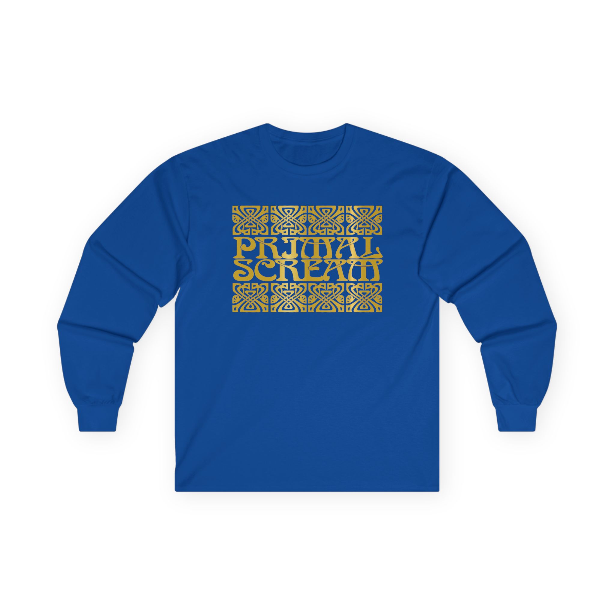 Primal Scream Black & Gold Deco Unisex Ultra Cotton Long Sleeve Tee
