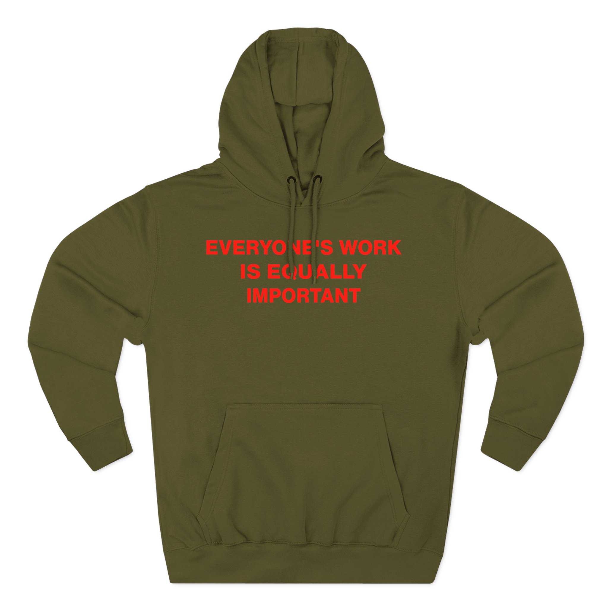 Jenny Holzer Everyone's Work is Equally Important Three-Panel Fleece Hoodie