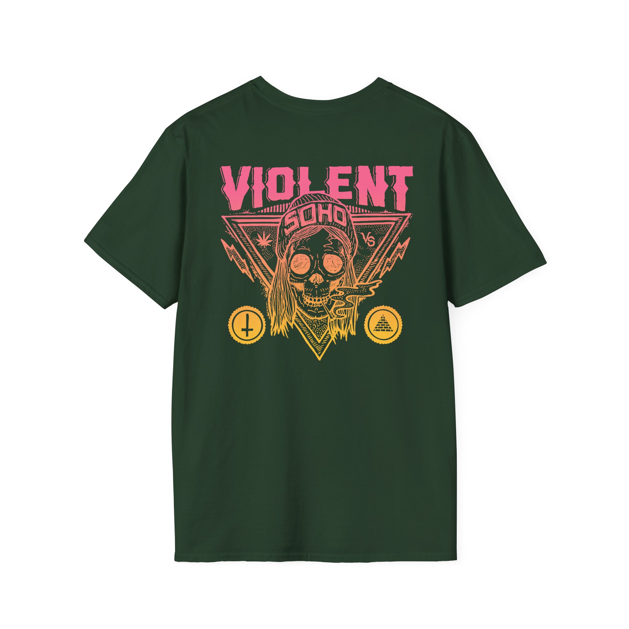 Violent Soho Blazin' Skull Gradient Unisex Softstyle T-Shirt
