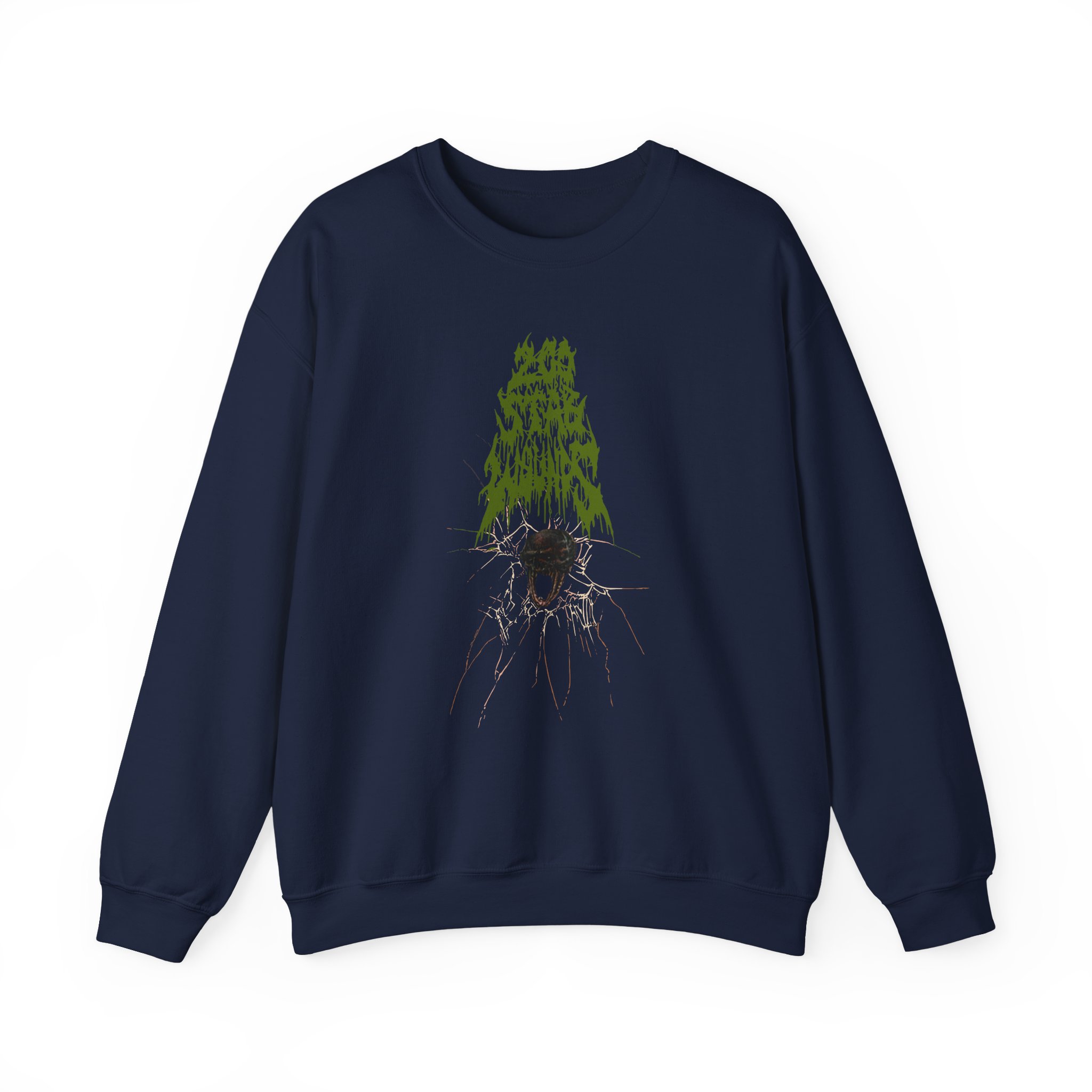 200 Stab Wounds Spider Skull Unisex Heavy Blendâ„¢ Crewneck Sweatshirt