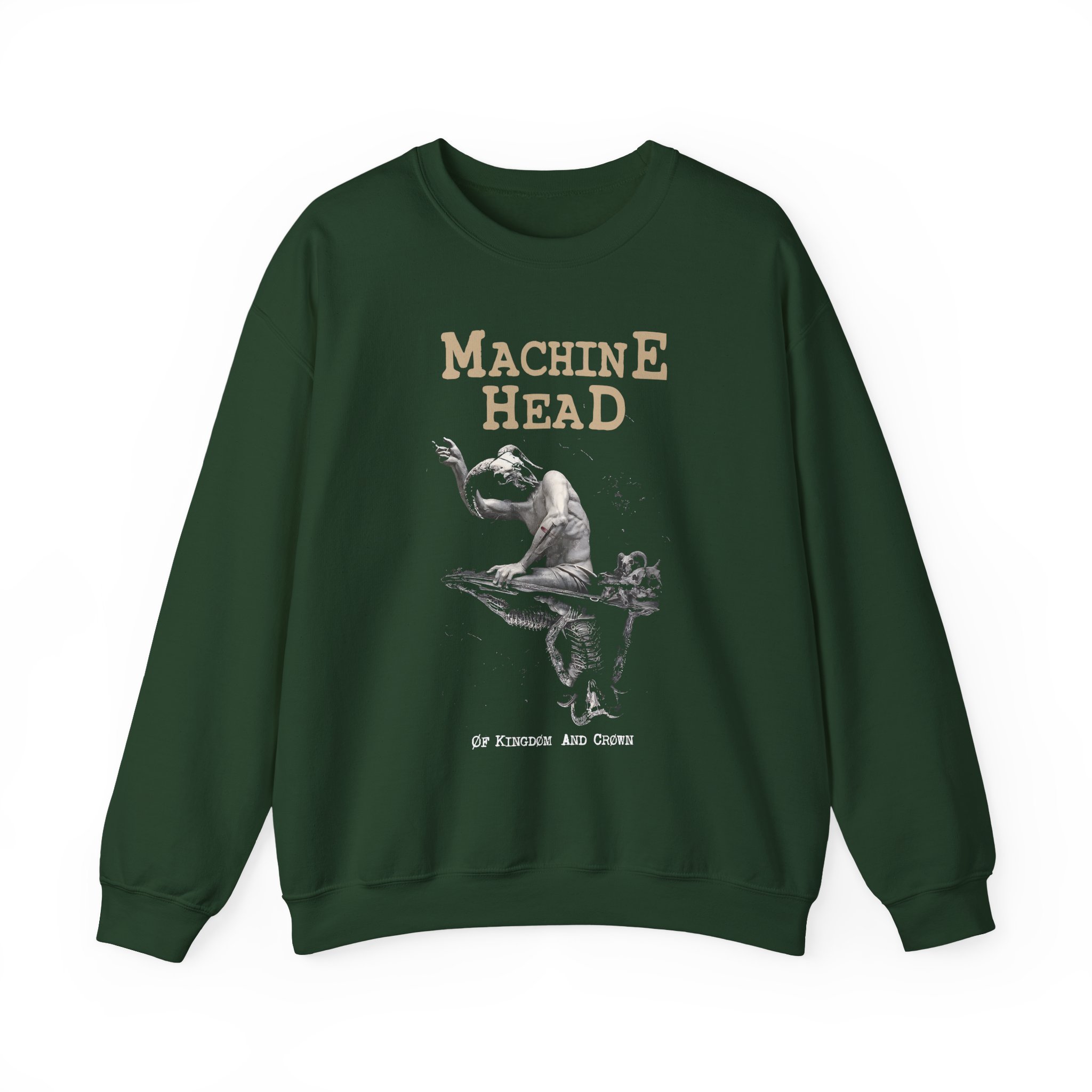 Machine Head Øf Kingdøm and Crøwn Unisex Heavy Blend™ Crewneck Sweatshirt