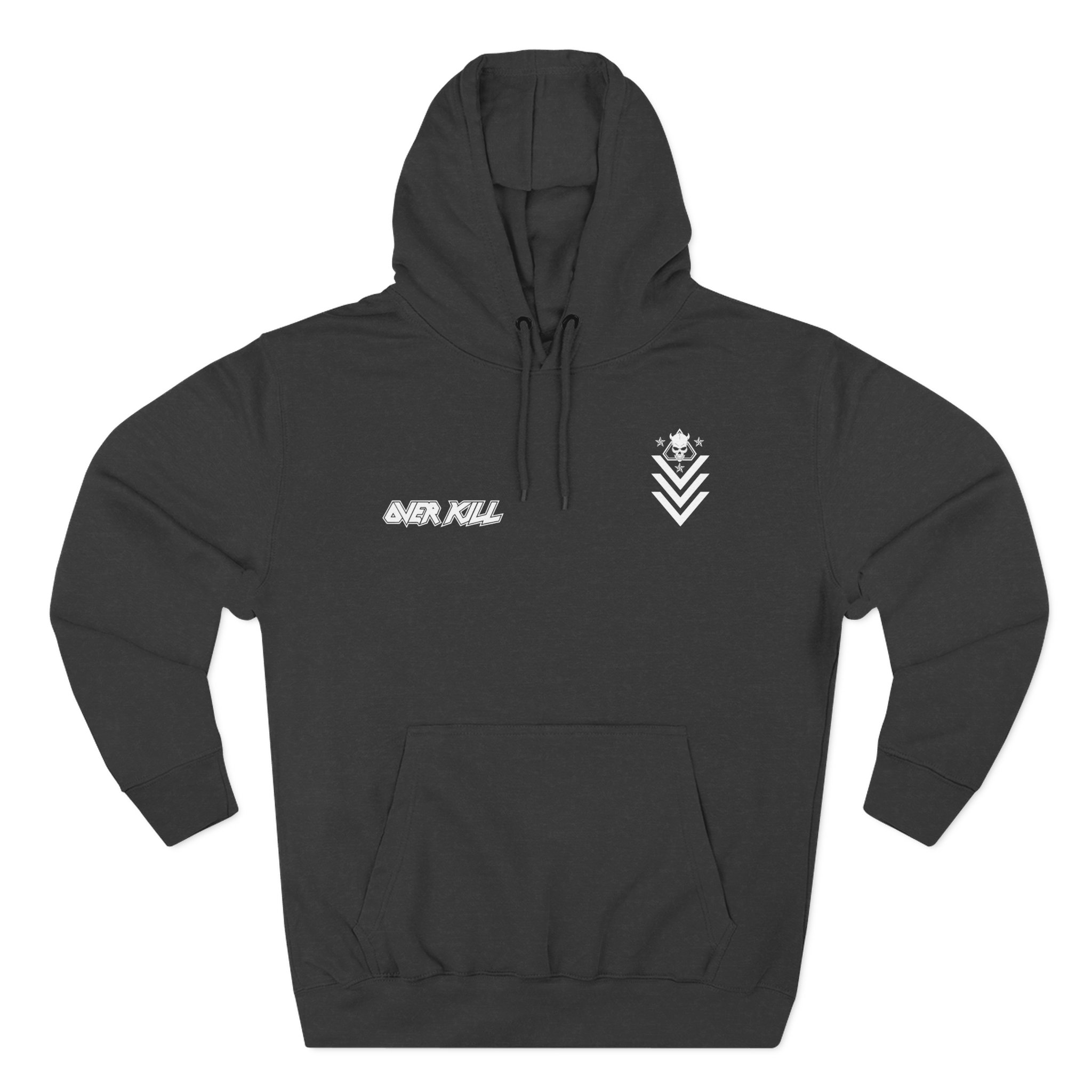 Overkill Logo Badge Skull Work Three-Panel Fleece Hoodie