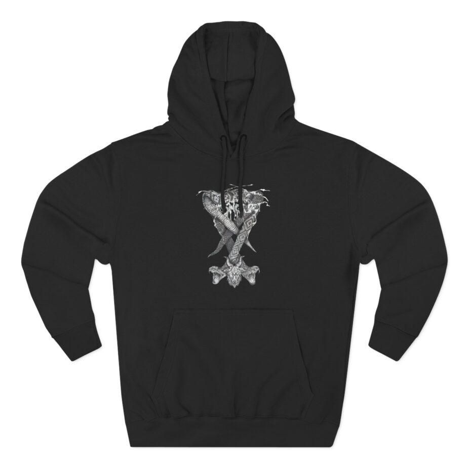 Black Tongue Leviathan Assembly Three-Panel Fleece Hoodie