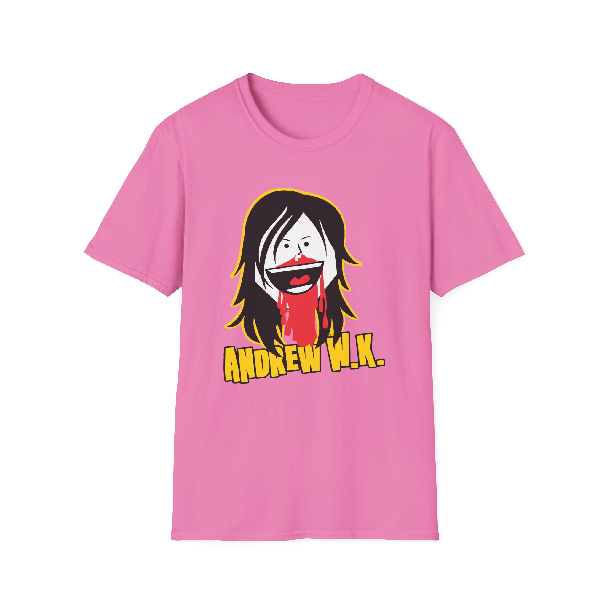Andrew Wk Cartoon Bloody Nose Unisex Softstyle T-Shirt