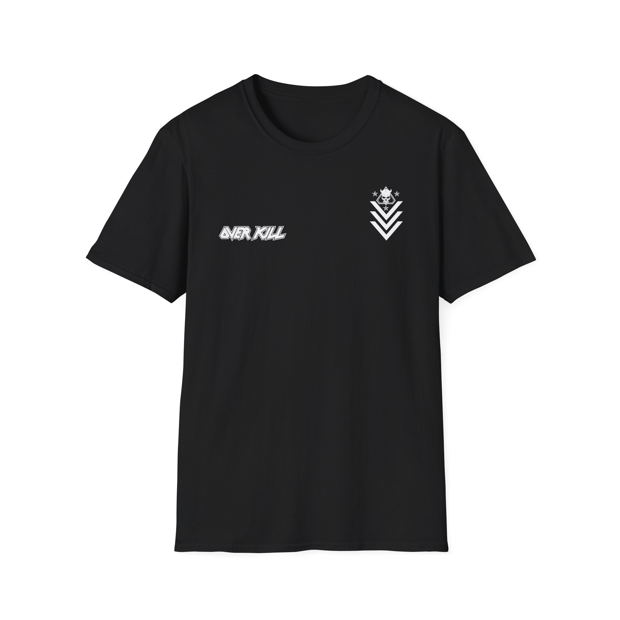 Overkill Logo Badge Skull Work Unisex Softstyle T-Shirt