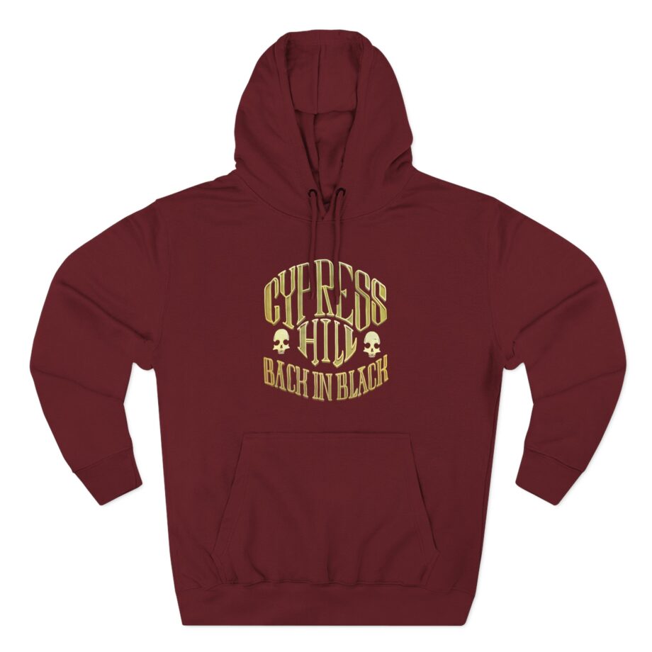 Cypress Hill Back In Black Three-Panel Fleece Hoodie
