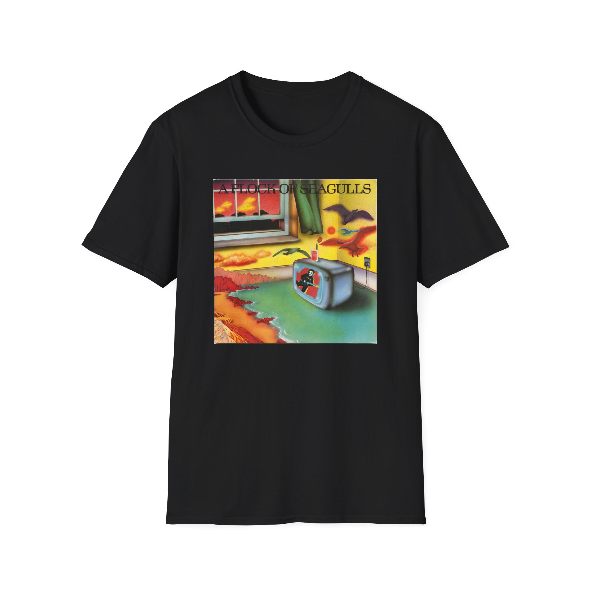 A Flock of Seagulls Original Album Cover Unisex Softstyle T-Shirt
