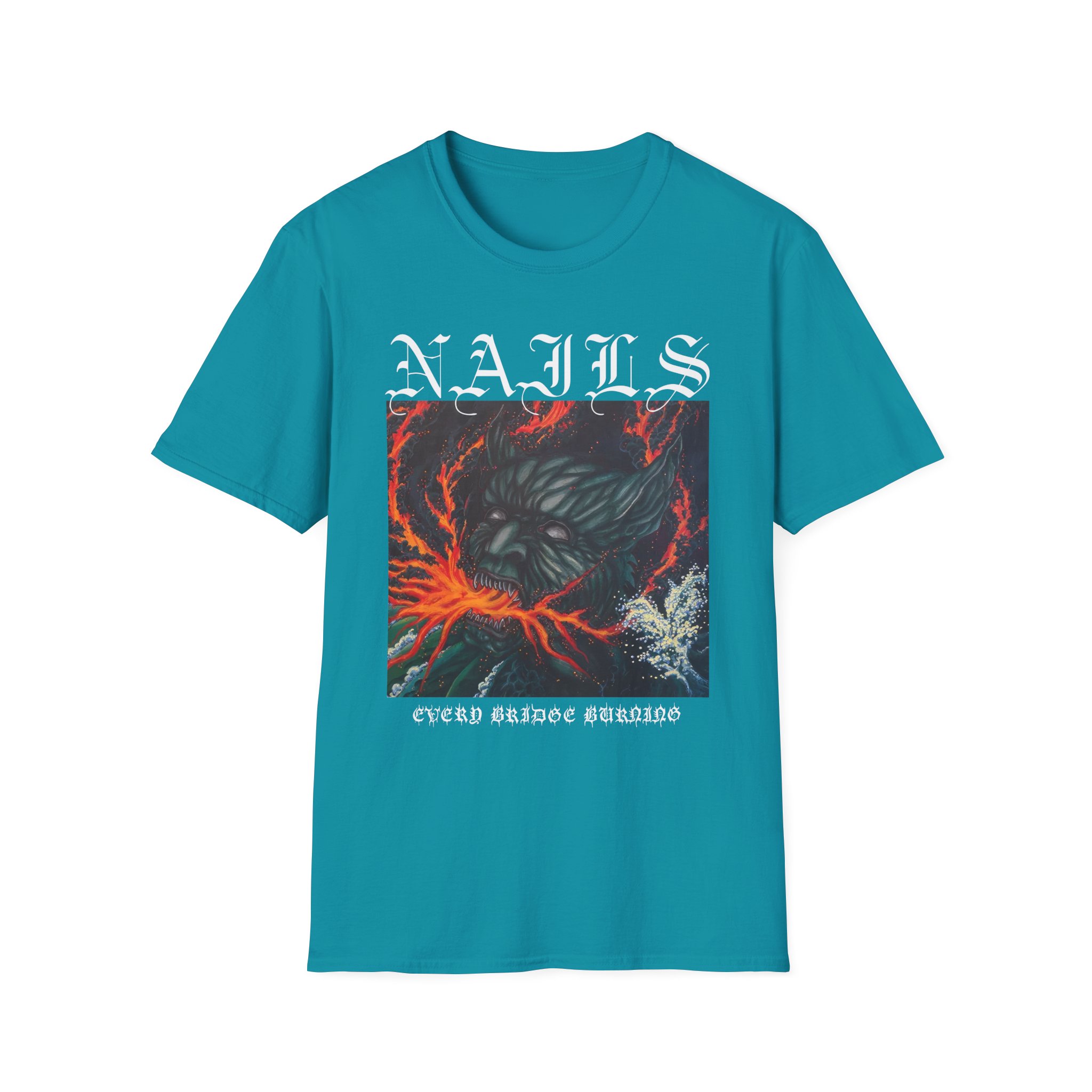 Nails Every Bridge Burning Unisex Softstyle T-Shirt