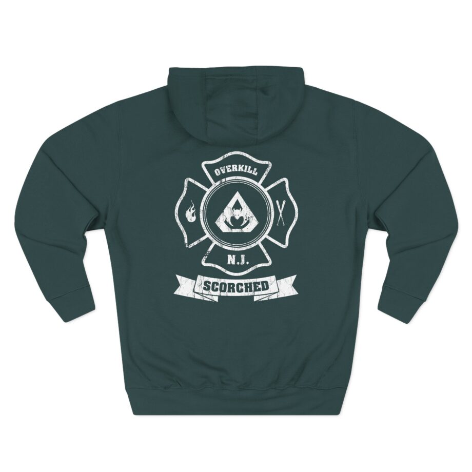 Overkill Scorched Stretched Logo Three-Panel Fleece Hoodie