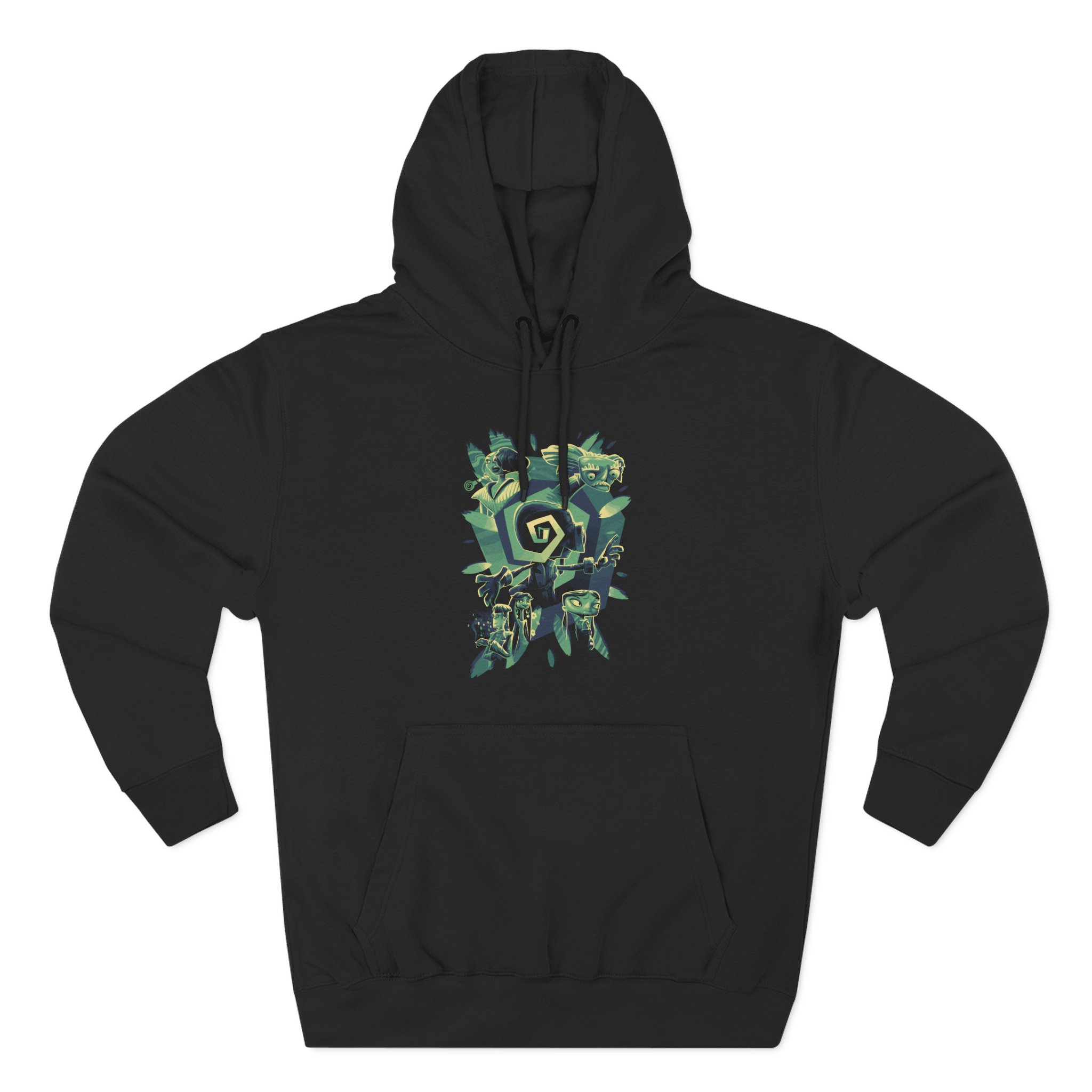 Double Fine Psychodelic Cast Three-Panel Fleece Hoodie