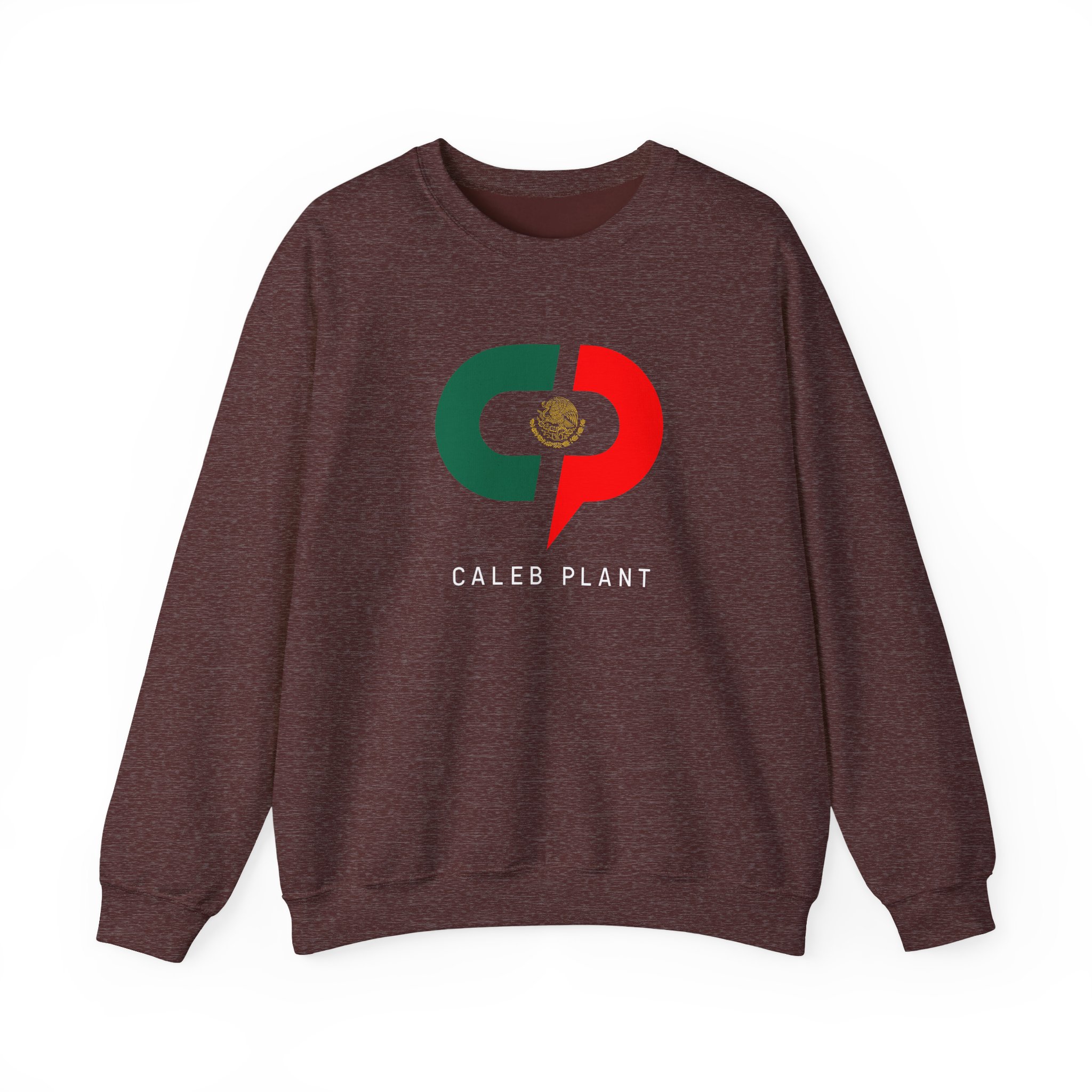 Caleb Plant Green White and Red Unisex Heavy Blendâ„¢ Crewneck Sweatshirt
