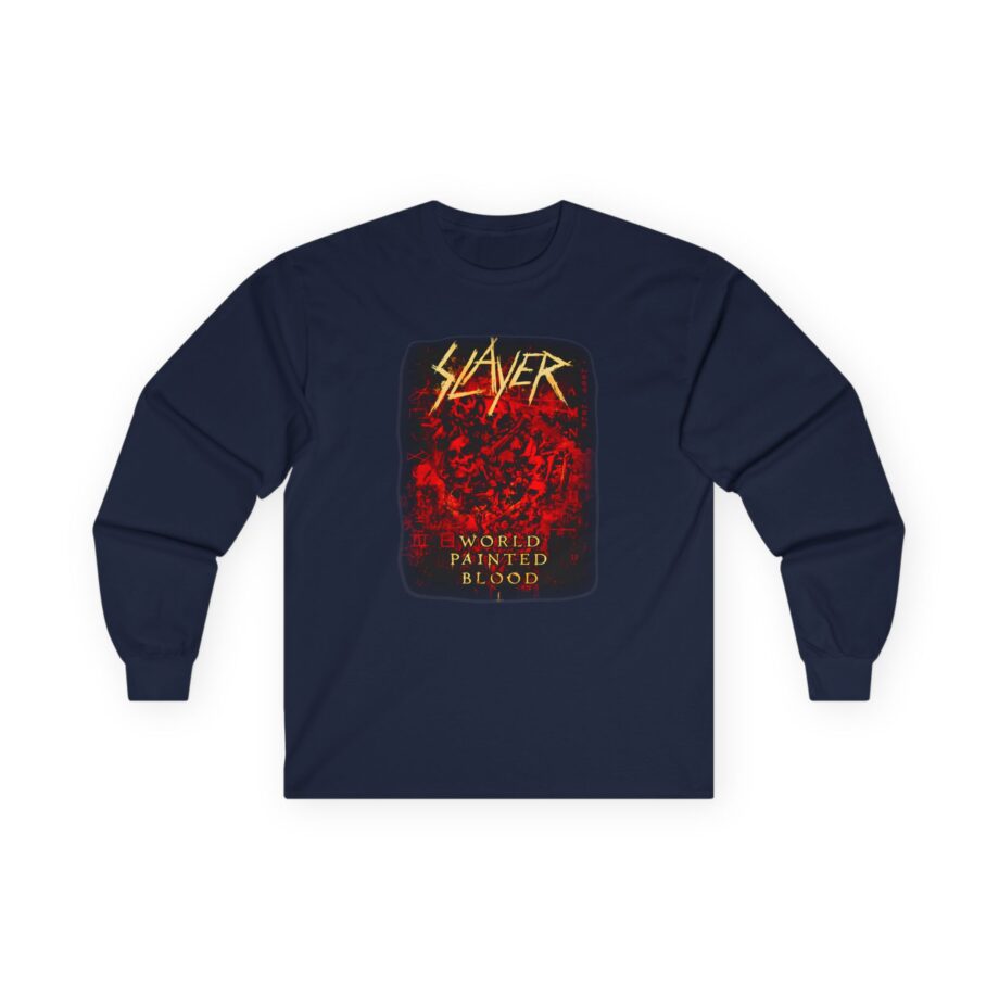 Slayer World Painted Blood Skulls Unisex Ultra Cotton Long Sleeve Tee