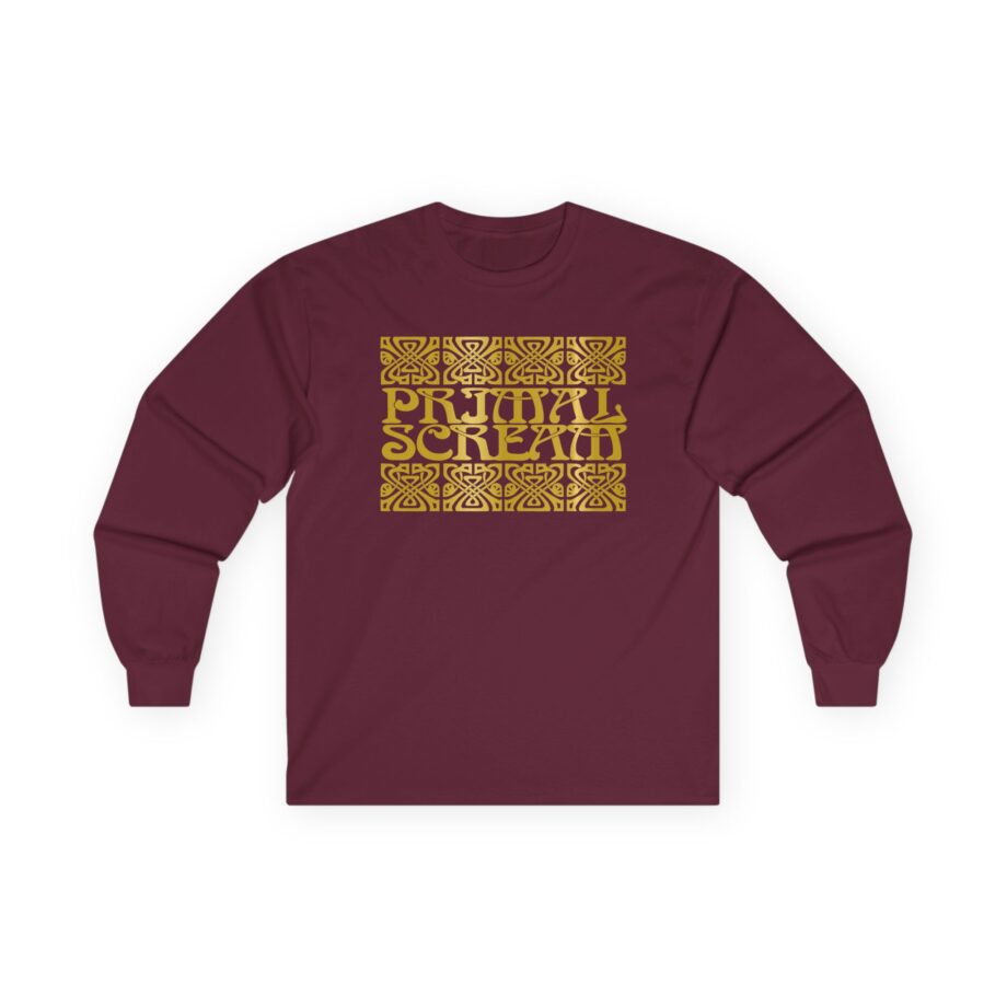 Primal Scream Black & Gold Deco Unisex Ultra Cotton Long Sleeve Tee