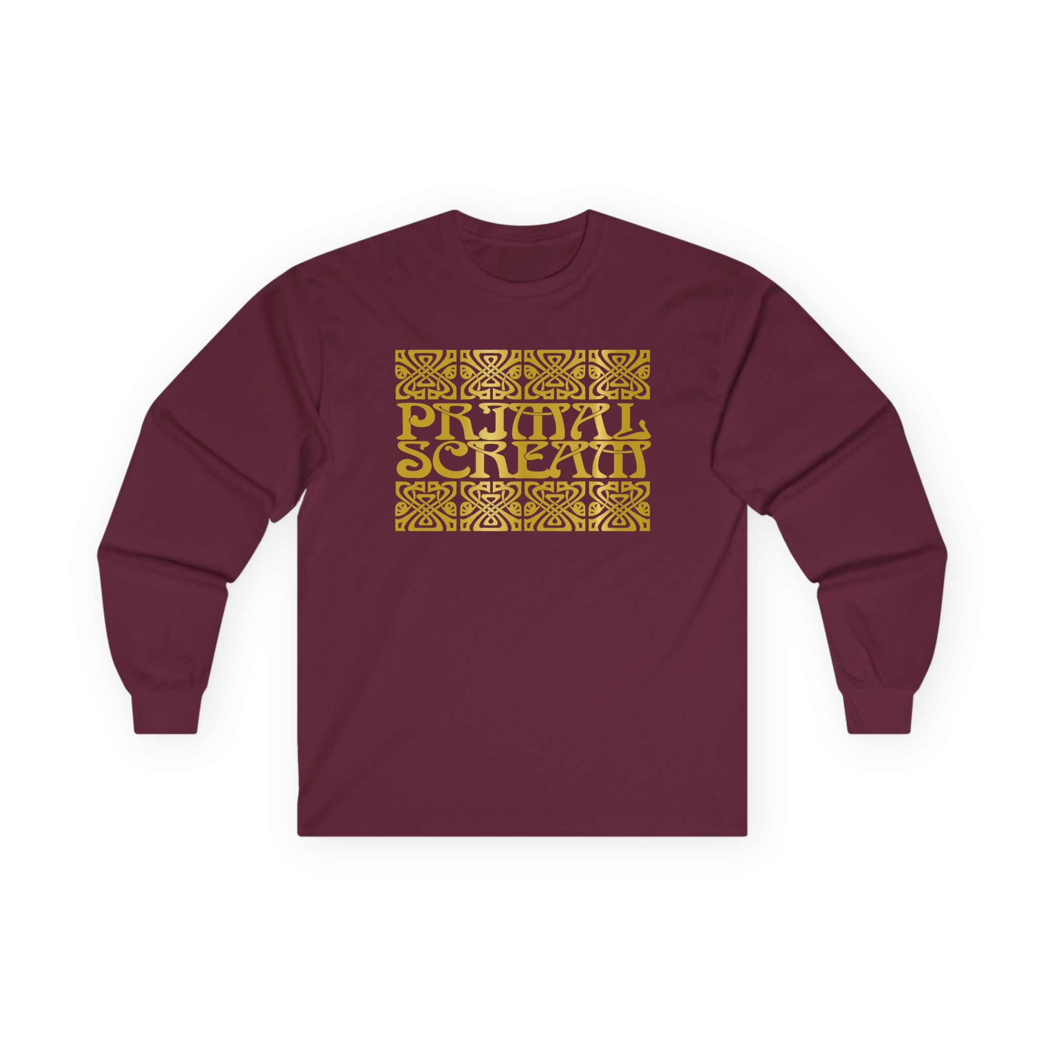 Primal Scream Black & Gold Deco Unisex Ultra Cotton Long Sleeve Tee