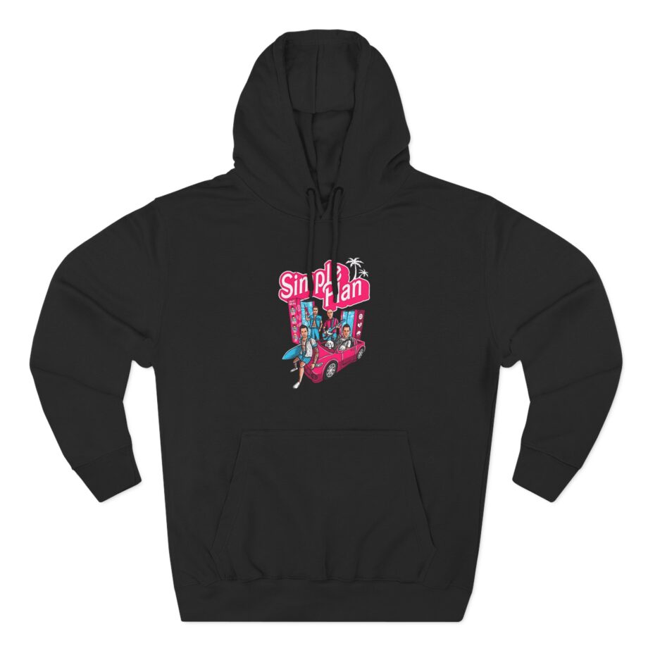 Simple Plan Dolls and Car Three-Panel Fleece Hoodie