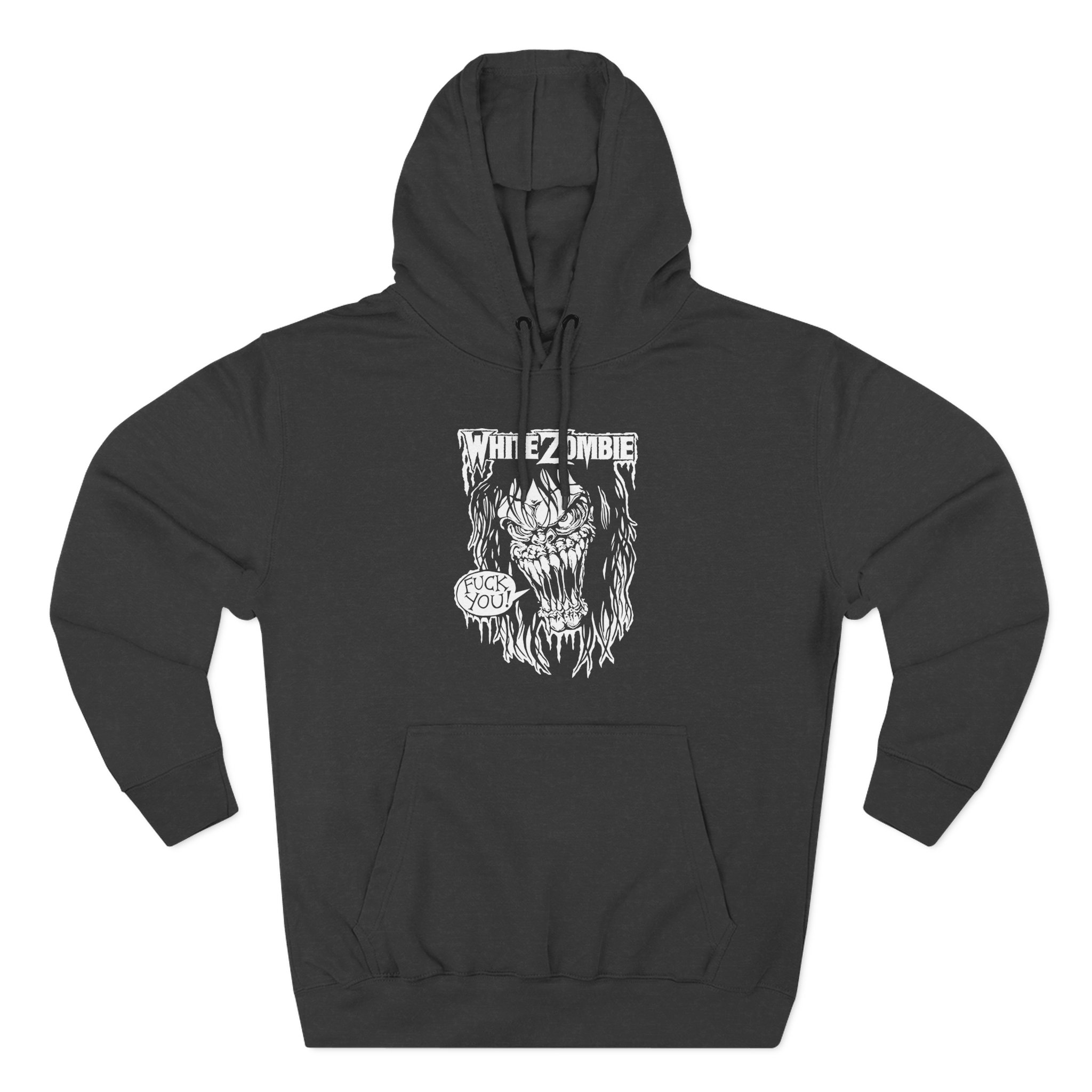 White Zombie F You Three-Panel Fleece Hoodie