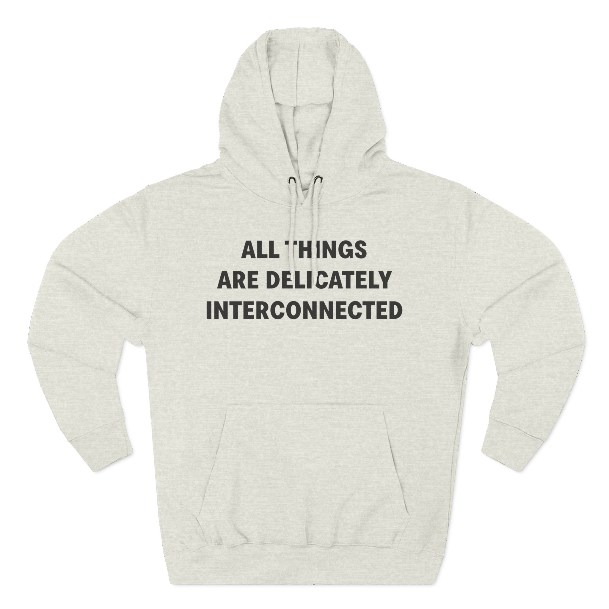 Jenny Holzer All Things Are Delicately Interconnected Three-Panel Fleece Hoodie