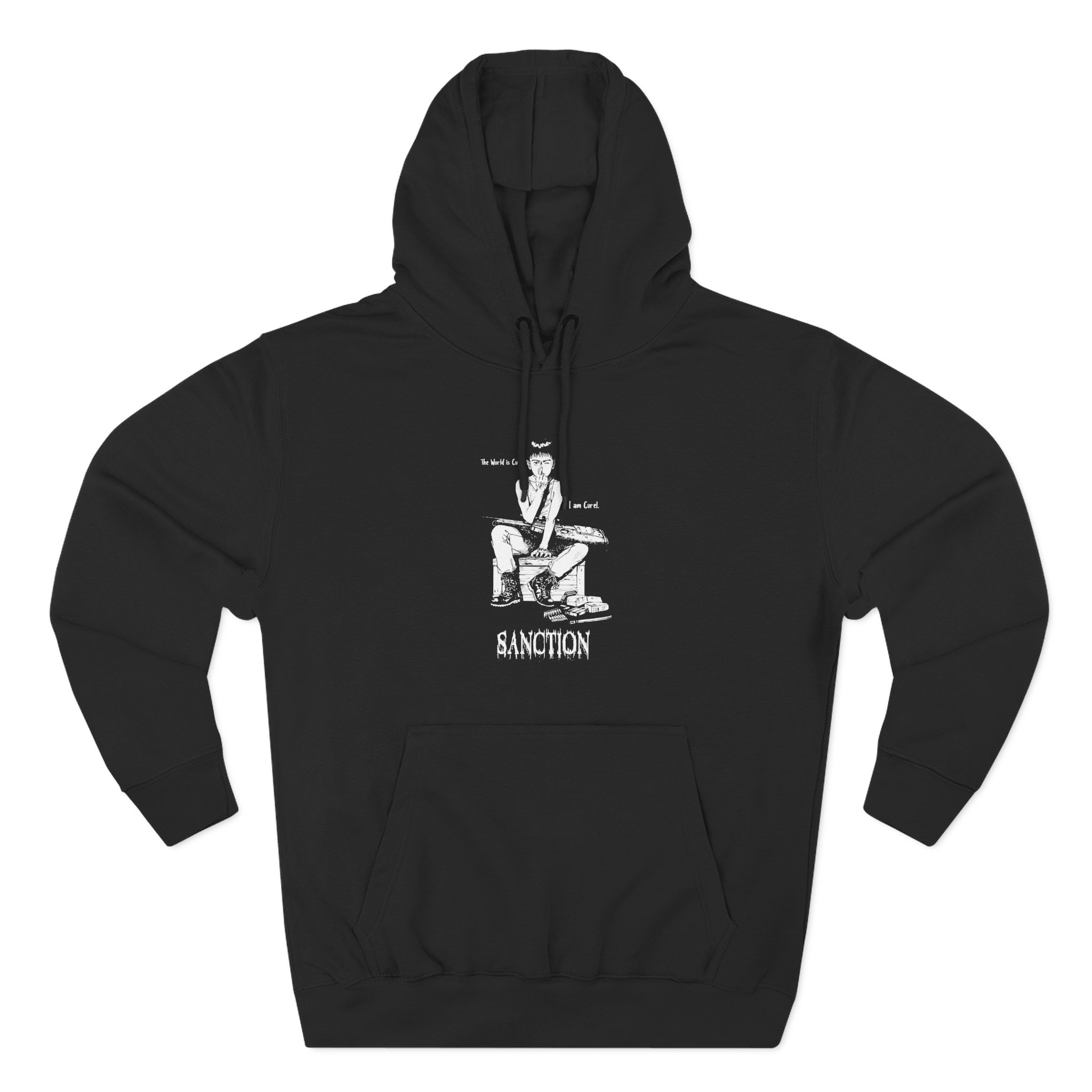 Sanction the World is Cruel Three-Panel Fleece Hoodie