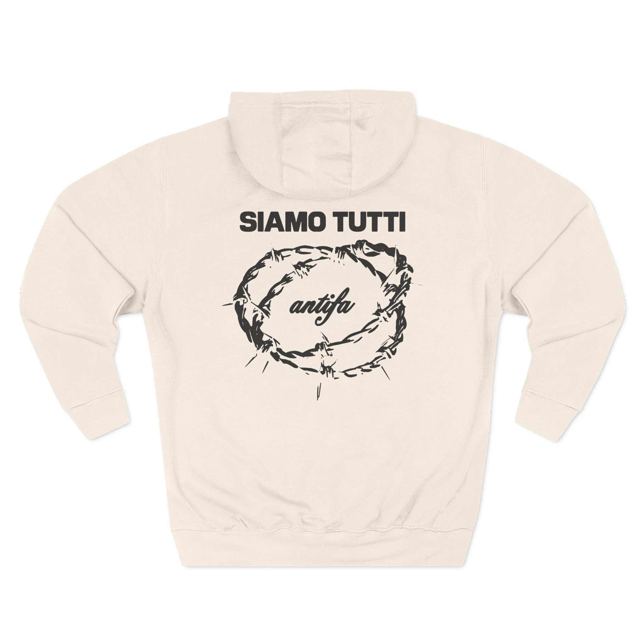 Disarstar Siamo Tutti Antifa Three-Panel Fleece Hoodie