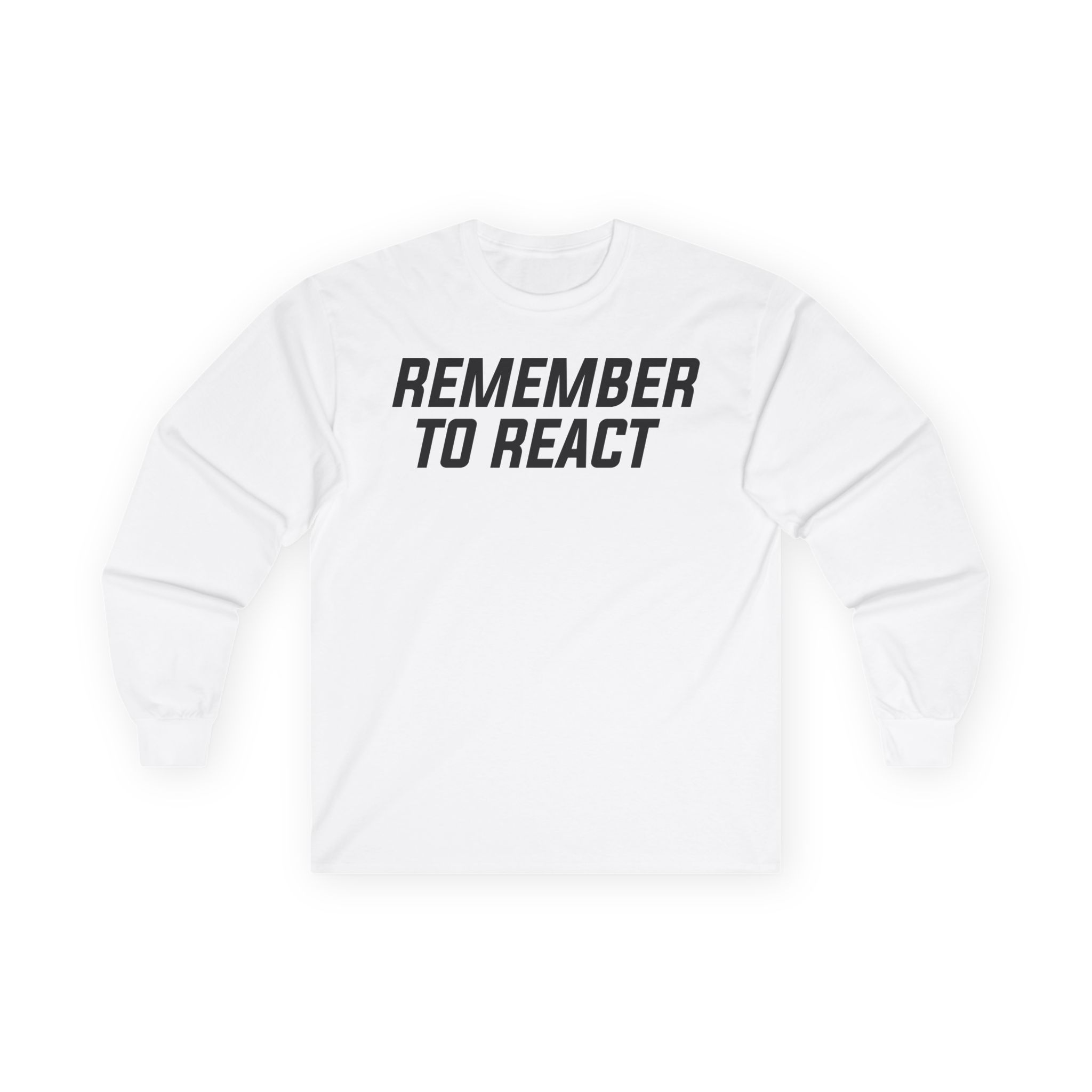 Jenny Holzer Remember to React Unisex Ultra Cotton Long Sleeve Tee
