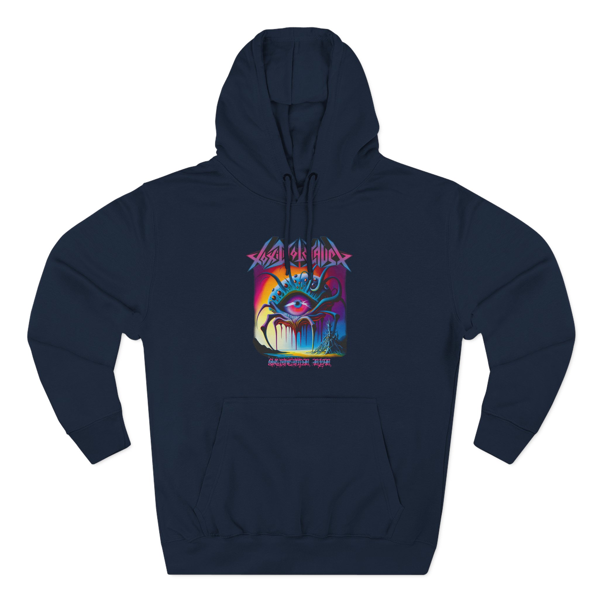 Toxic Holocaust Suicide Eye Three-Panel Fleece Hoodie