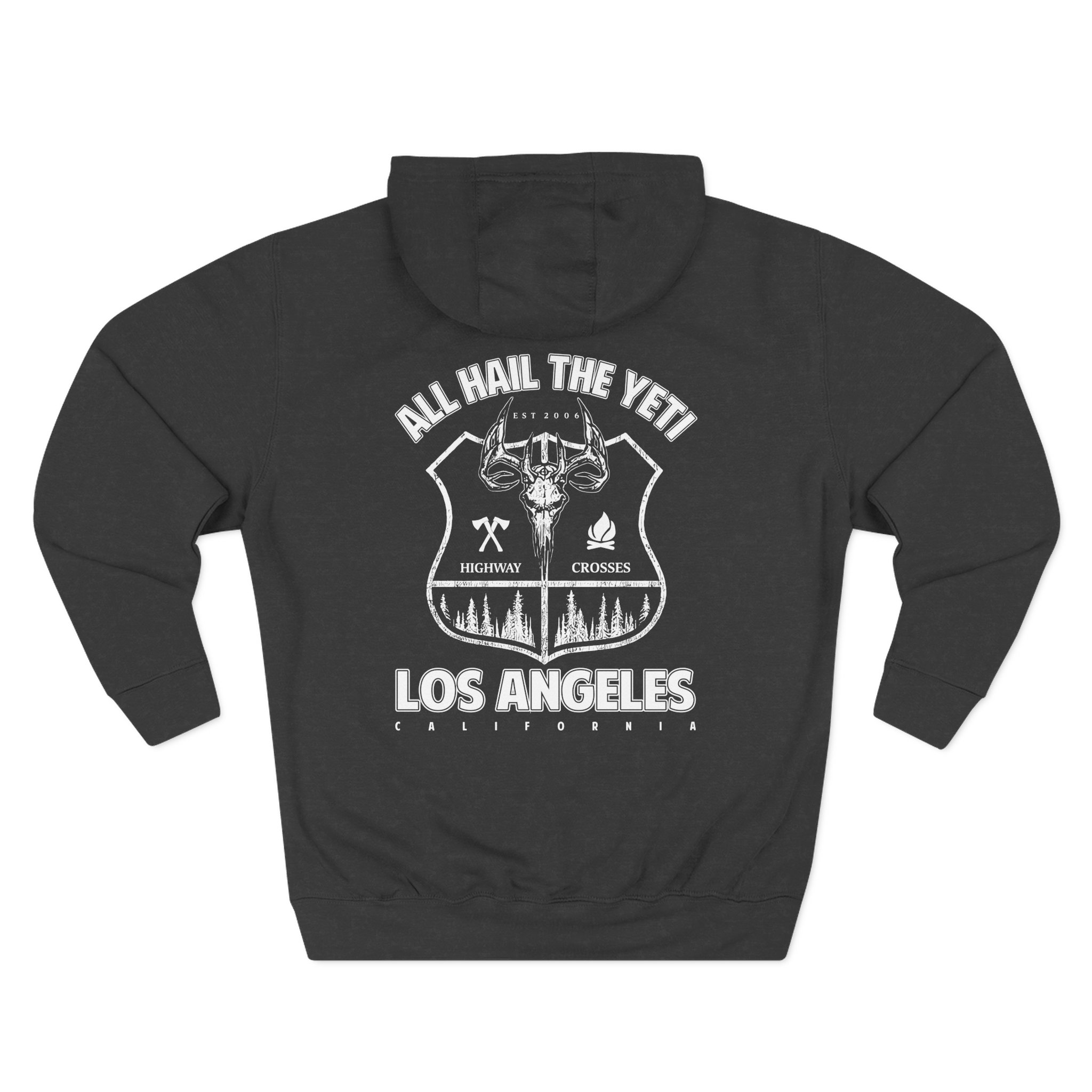 All Hail the Yeti Highway Crosses Three-Panel Fleece Hoodie