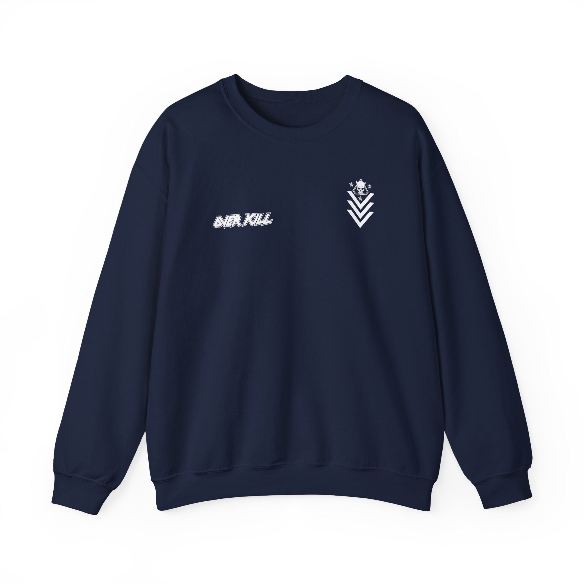 Overkill Logo Badge Skull Work Unisex Heavy Blendâ„¢ Crewneck Sweatshirt