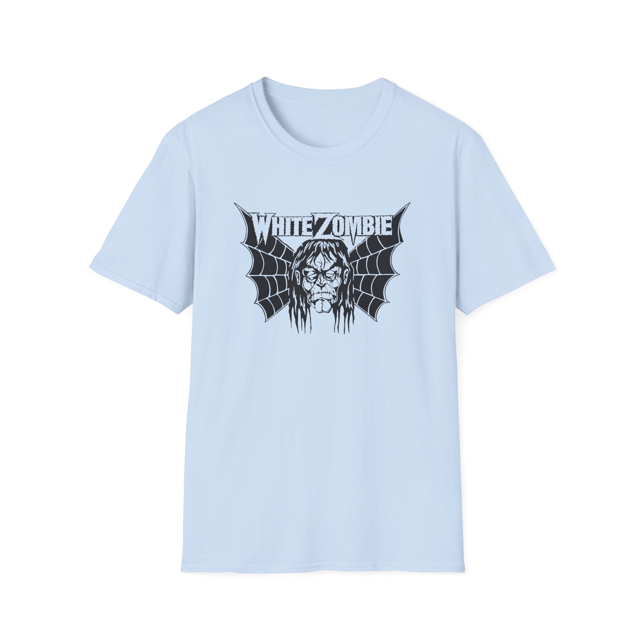 White Zombie Bat Face Unisex Softstyle T-Shirt