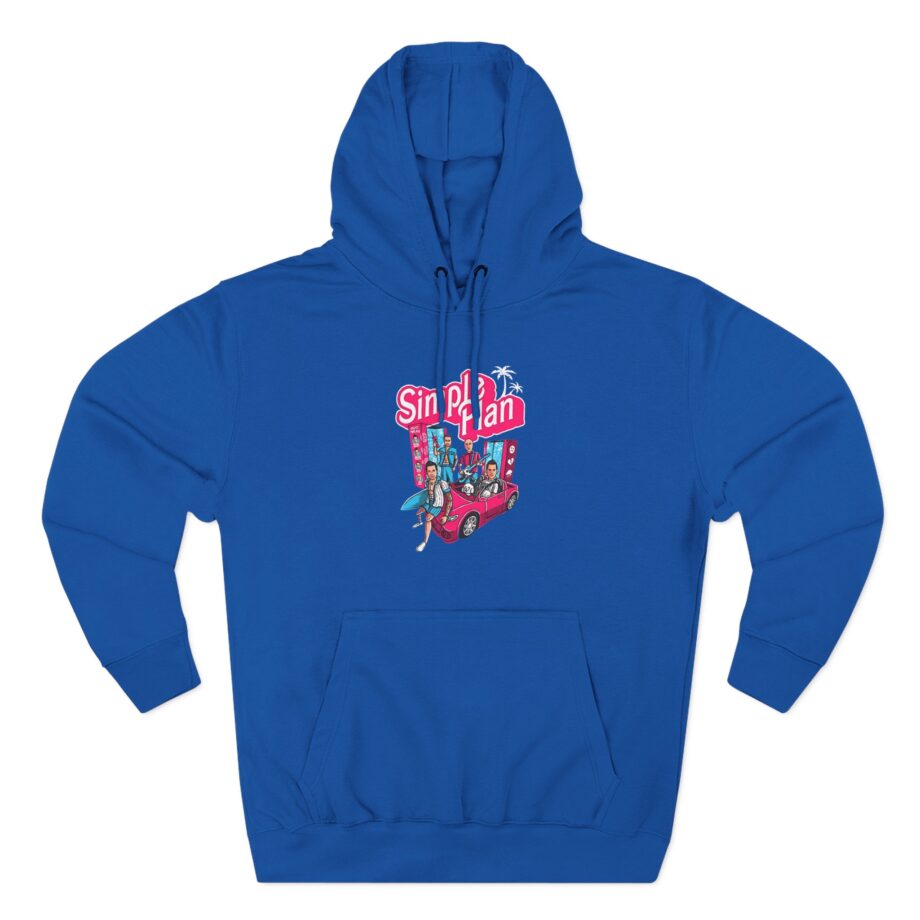 Simple Plan Dolls and Car Three-Panel Fleece Hoodie