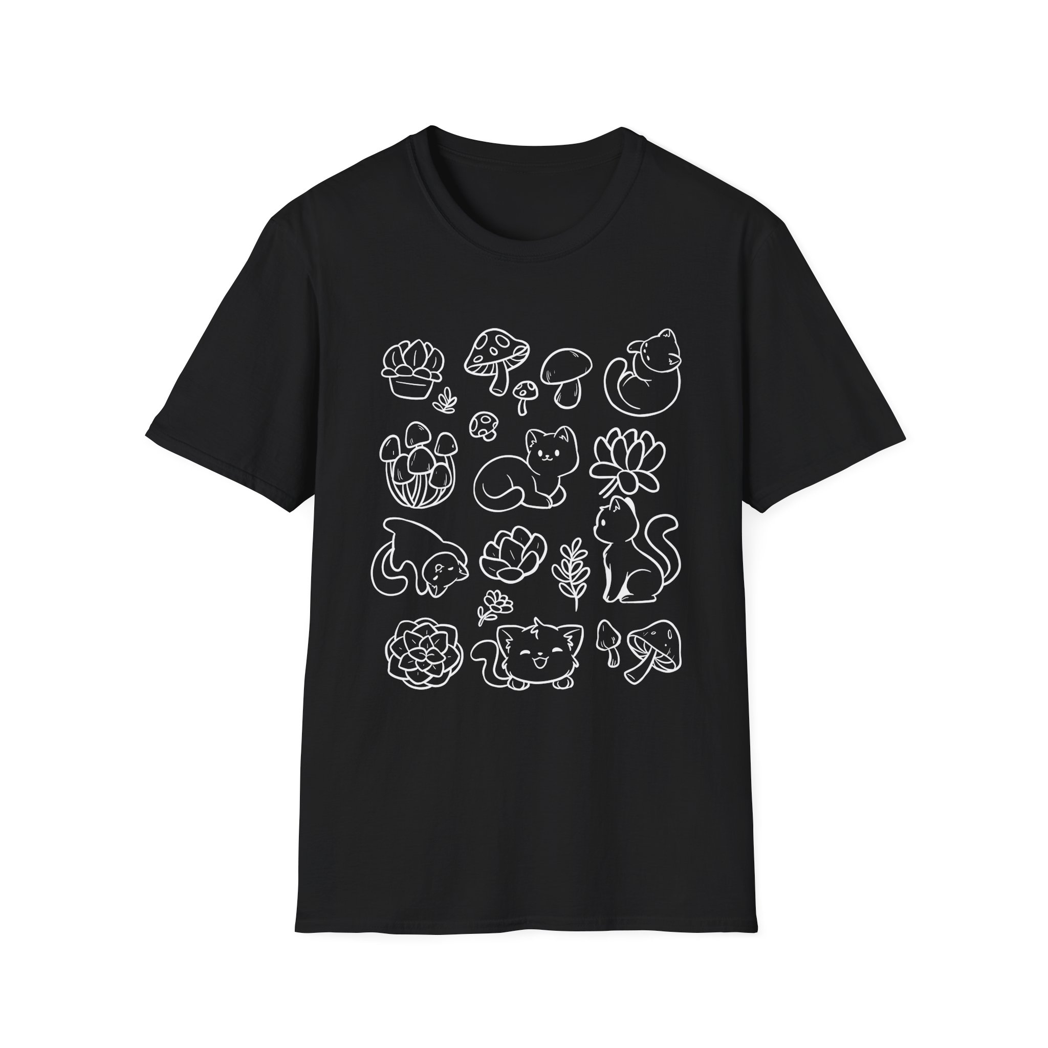 Shubble Plants And Cats Unisex Softstyle T-Shirt