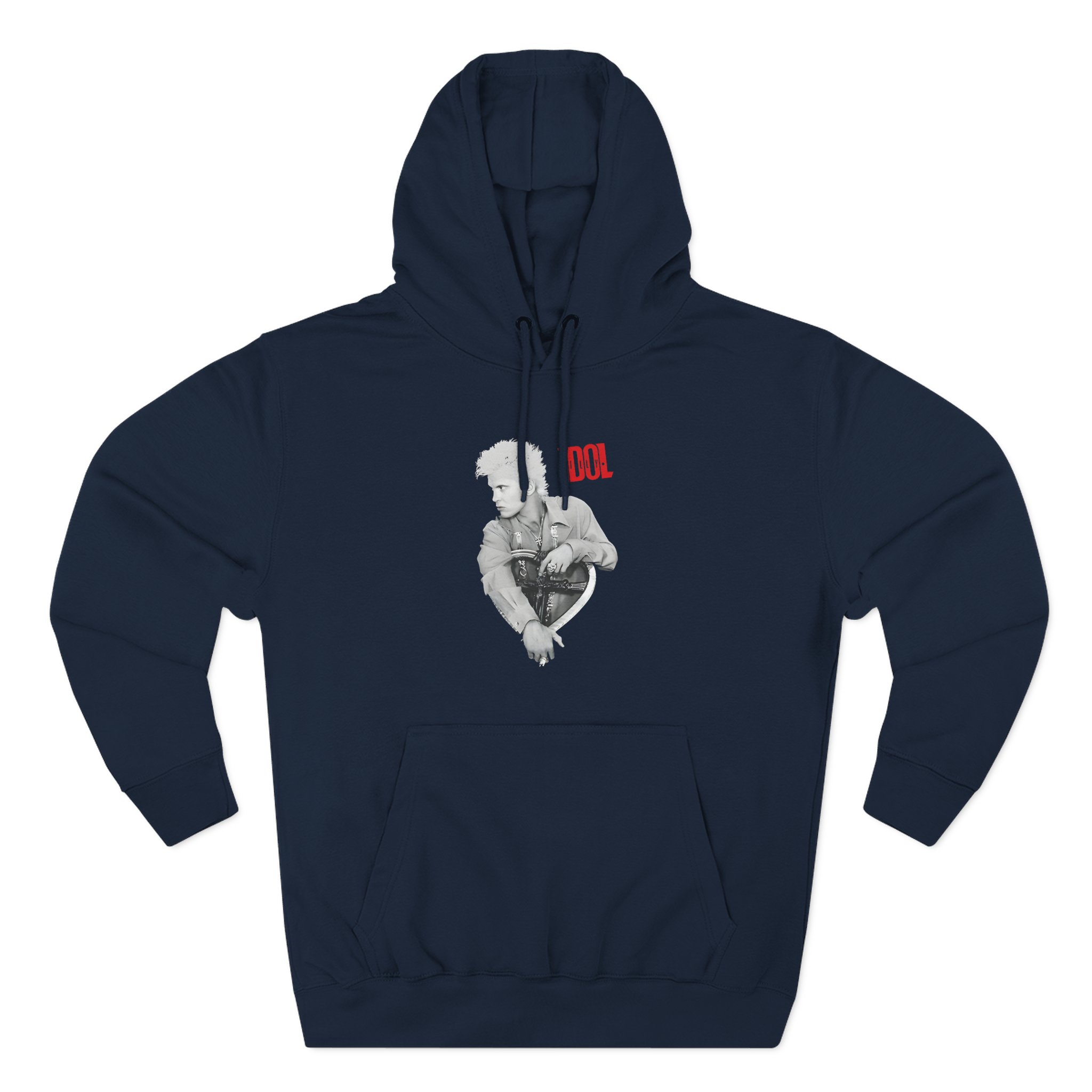 Billy Idol Heart Three-Panel Fleece Hoodie